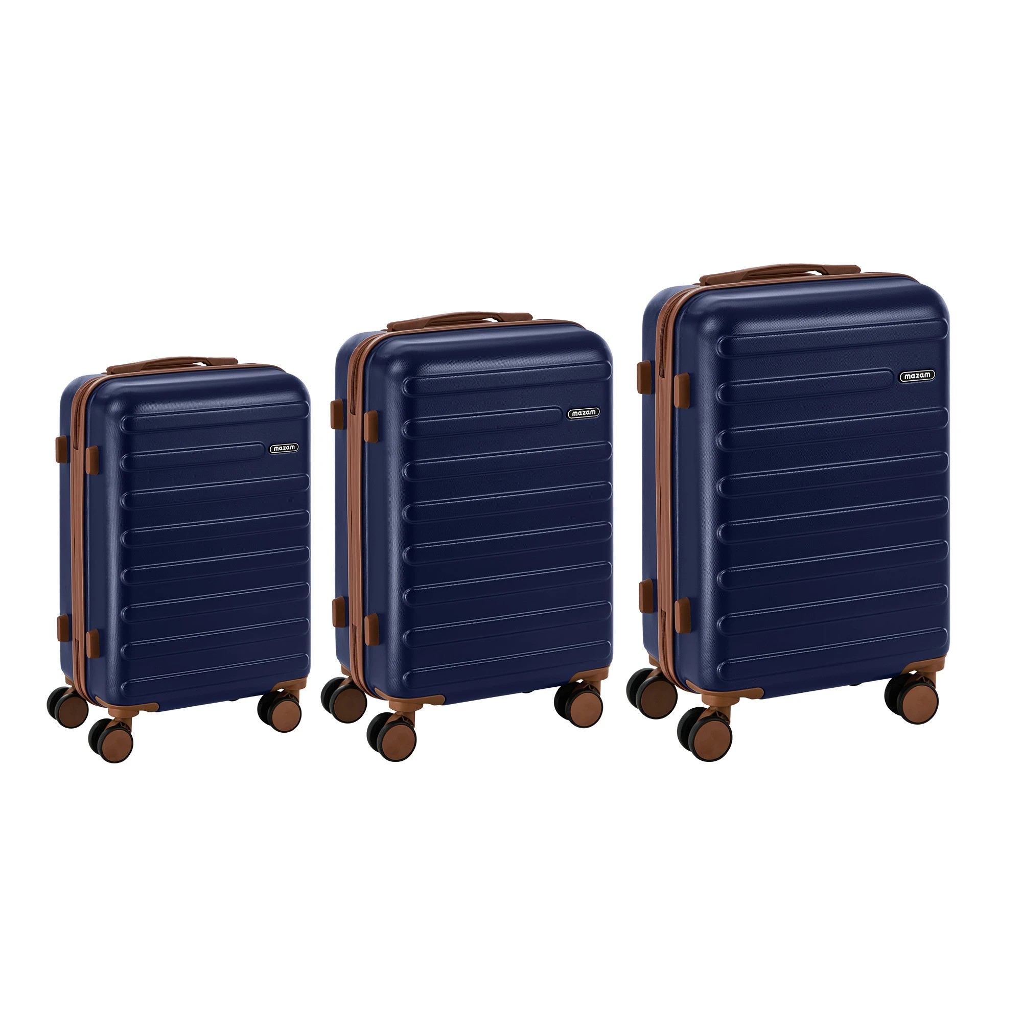 6 Mazam 3PCS Luggage Suitcase Trolley Set TSA Lock Hard Shell Case - Blue, 6 of 10