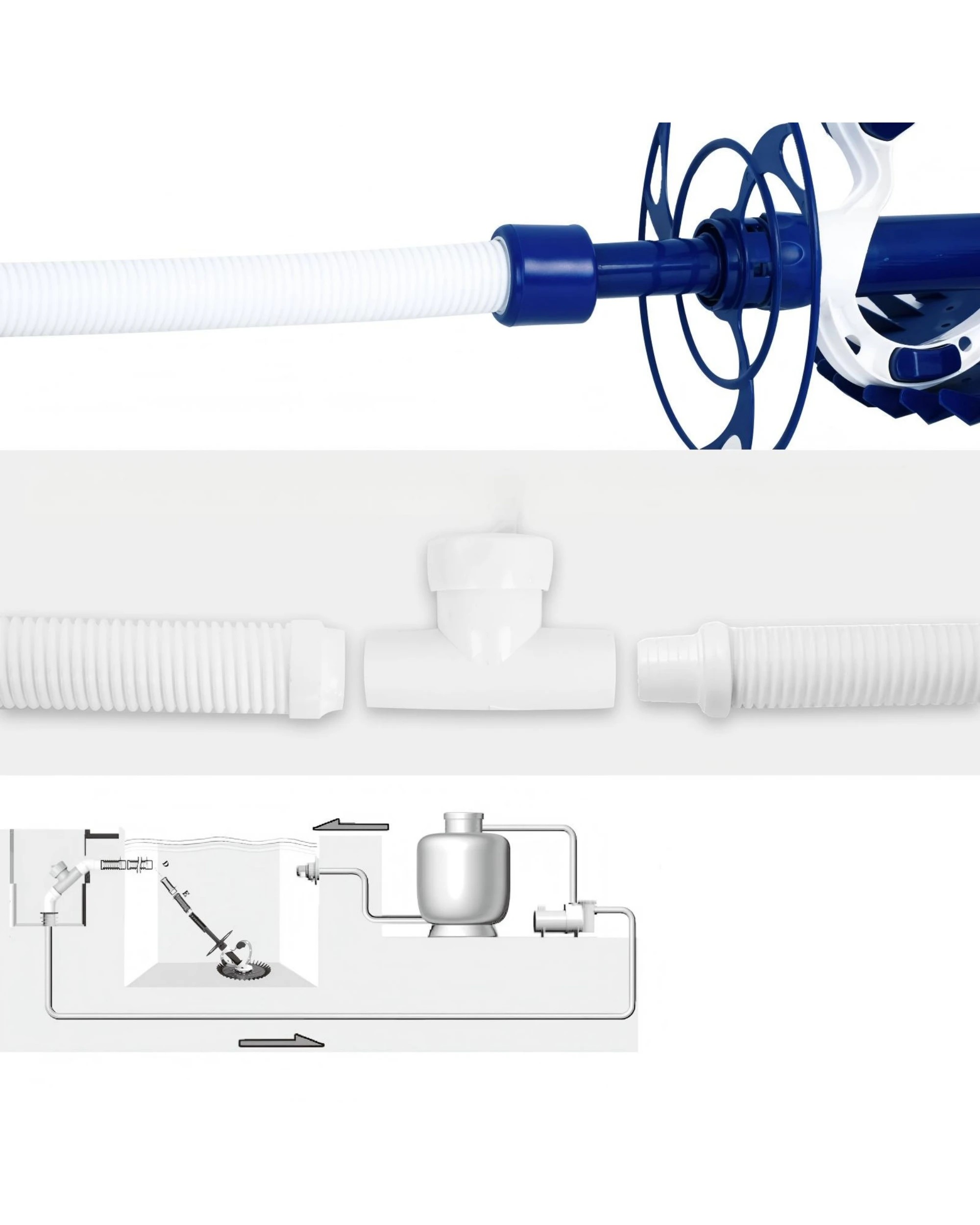 3 Advwin Automatic Pool Vacuum Cleaner with 100cm Hose - Blue, 3 of 7