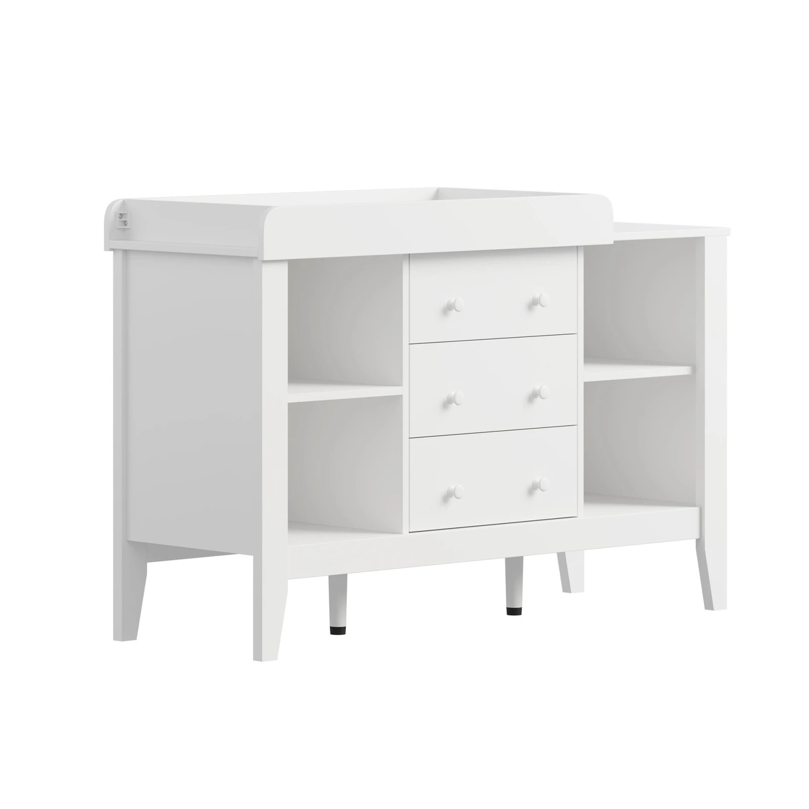 6 Oikiture Baby Changing Table Drawers Chest Kids Cabinet Changer Nursery - White, 6 of 10