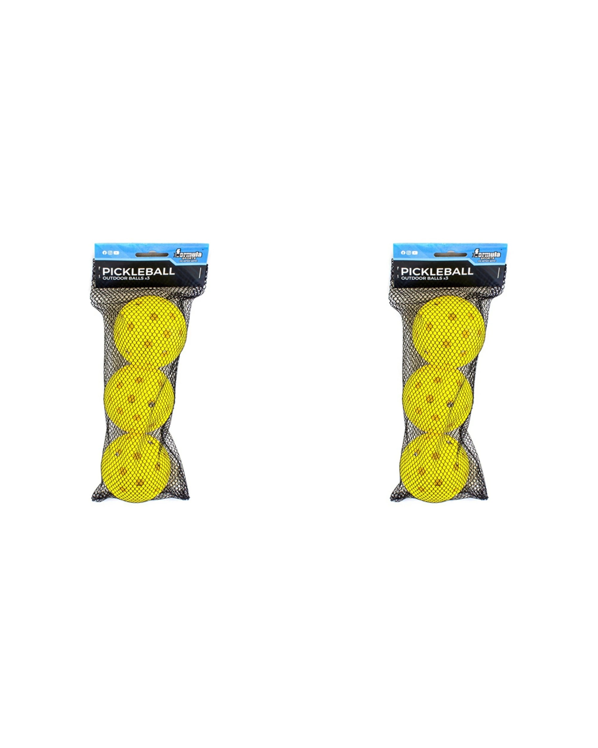 1 Formula Sports 2x 3pc Pickleball Outdoor Balls Pack - Yellow, 1 of 2