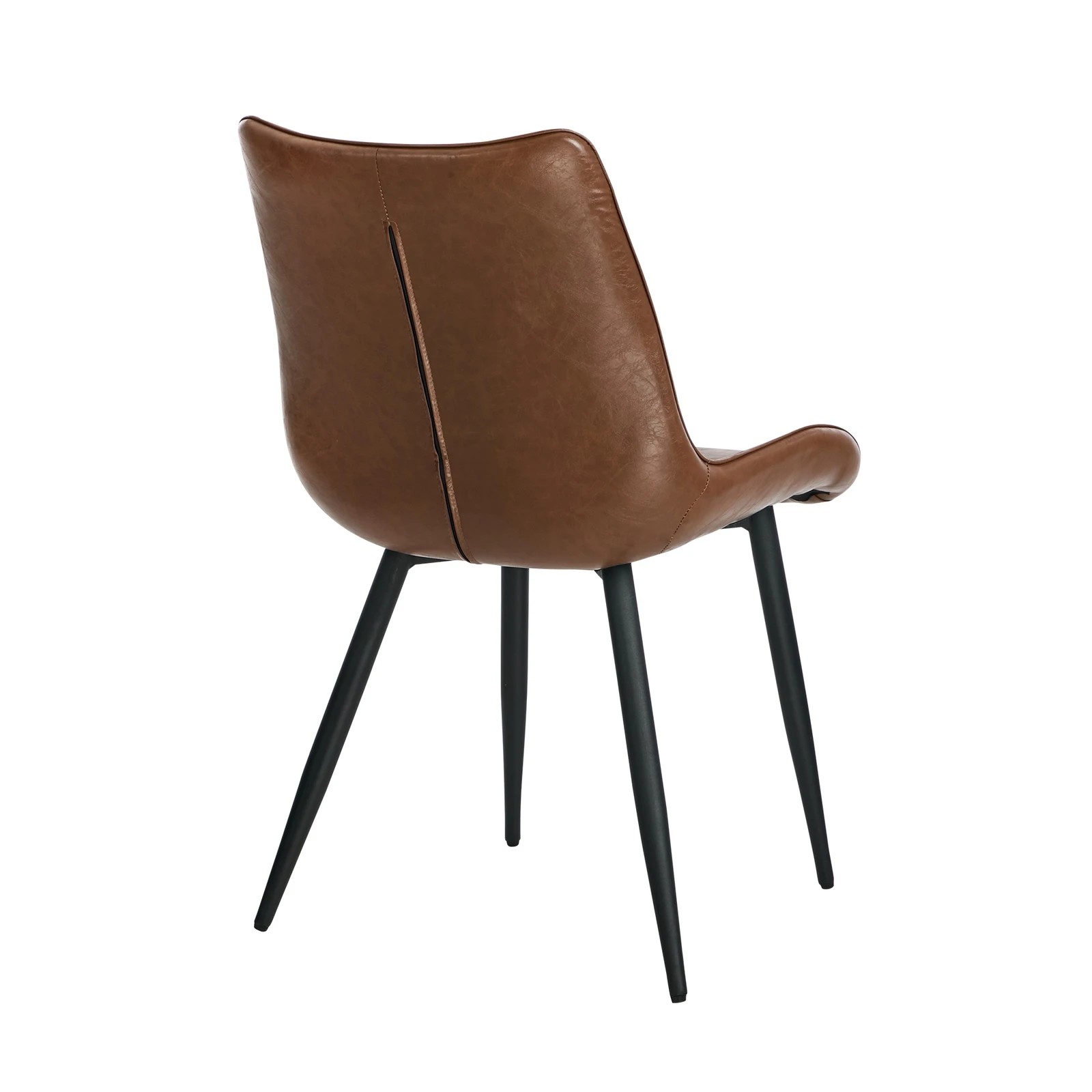 9 Oikiture 2x Dining Chairs Kitchen Accent Chairs Upholstered PU Leather - Brown, 9 of 10