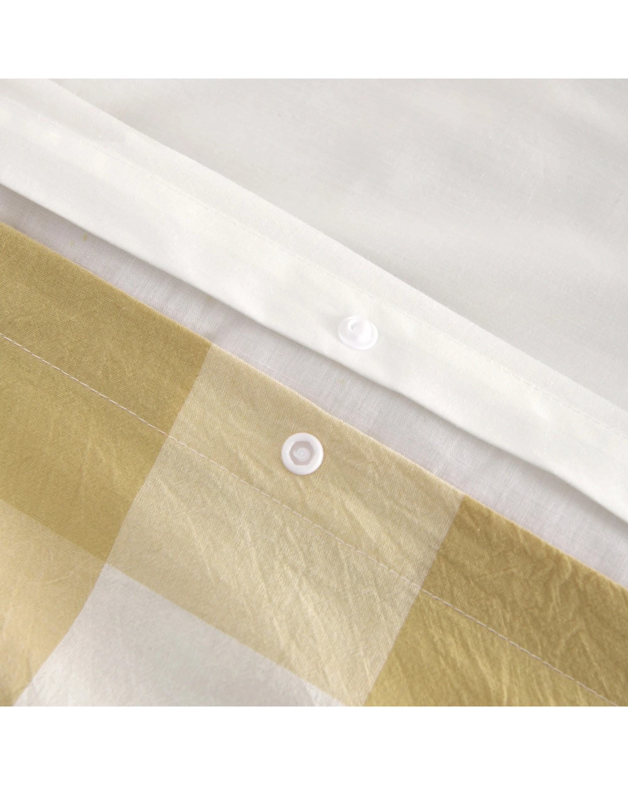 5 Dreamaker Remy Yarn Dyed Washed Cotton Checkered Quilted Cover Set - Queen Bed - Sand, 5 of 7