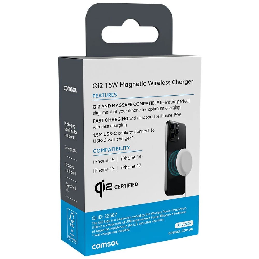 3 Comsol Qi2 Magnetic Charging Pad White, 3 of 6