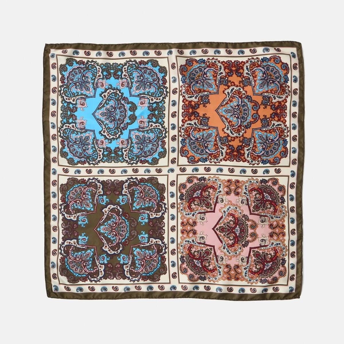 2 Paisley Tile Hair Scarf, 2 of 8