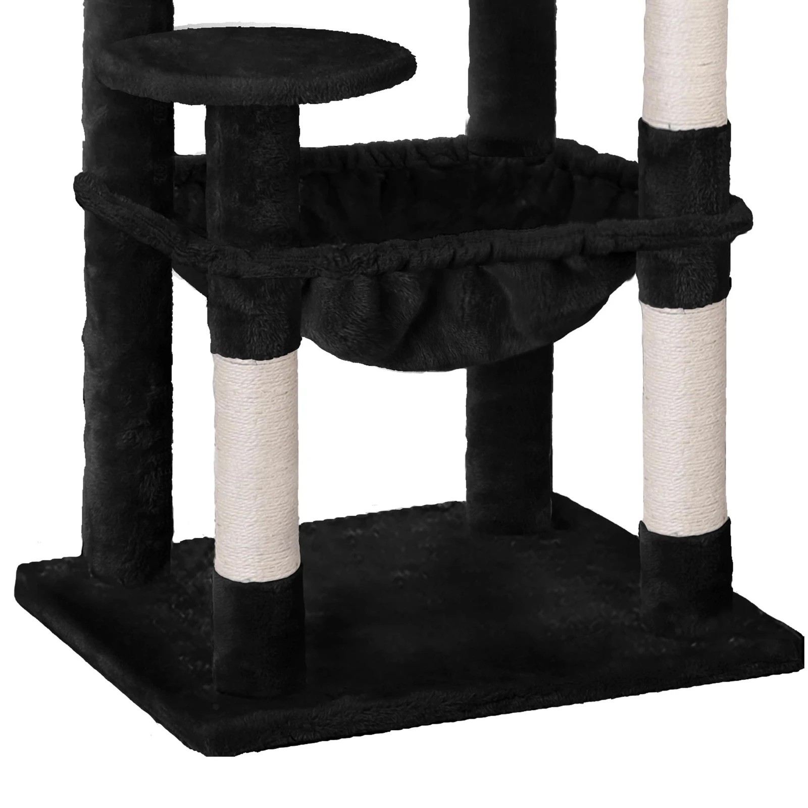 7 Beastie Cat Tree Scratching Post Scratcher Tower Condo House Furniture Wood 143 - Black, 7 of 7