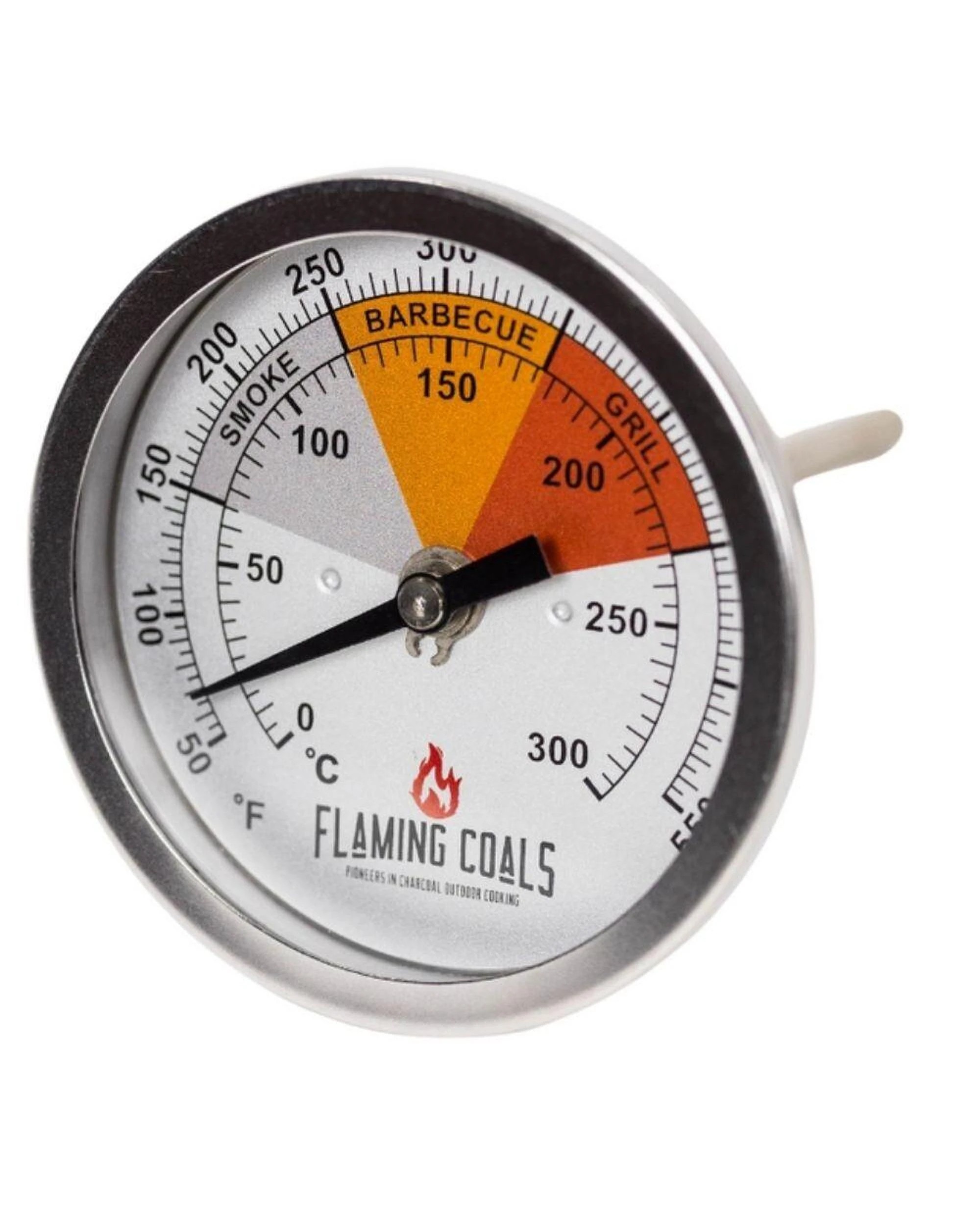 1 Flaming Coals Recalibratable BBQ Smoker Thermometer Gauge - Small, 1 of 5