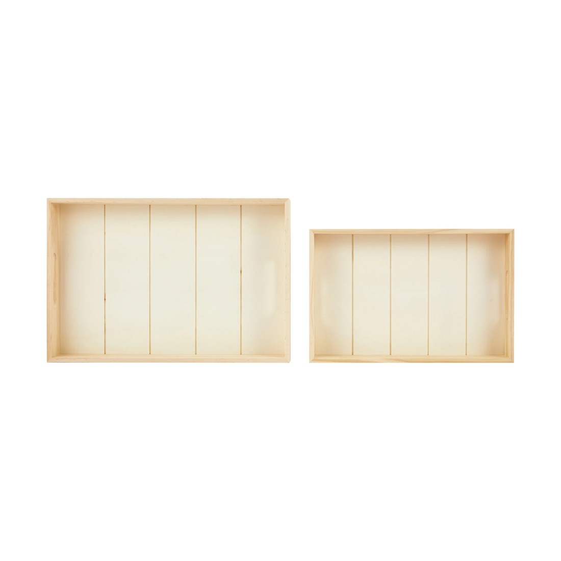 3 2 Piece Wood Rectangle Trays, 3 of 7