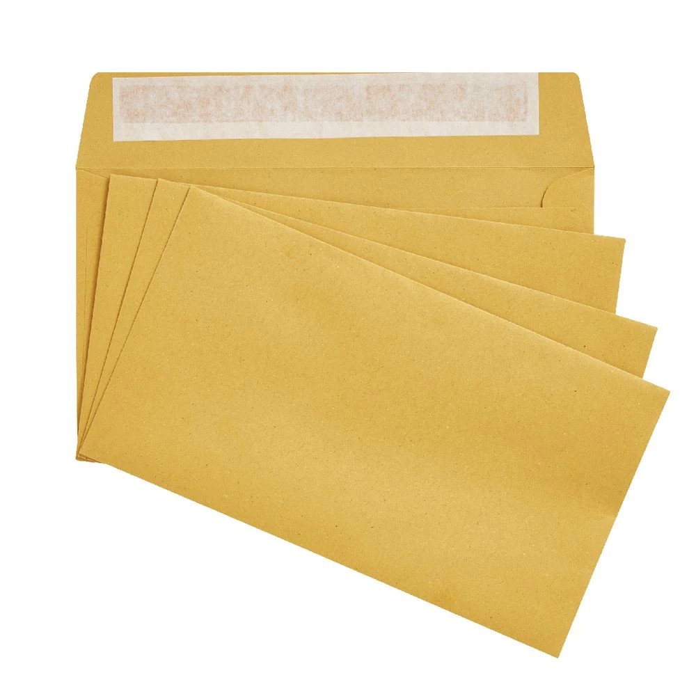3 PPS Plain Wages Envelopes 90 x 165mm Gold 100 Pack, 3 of 5