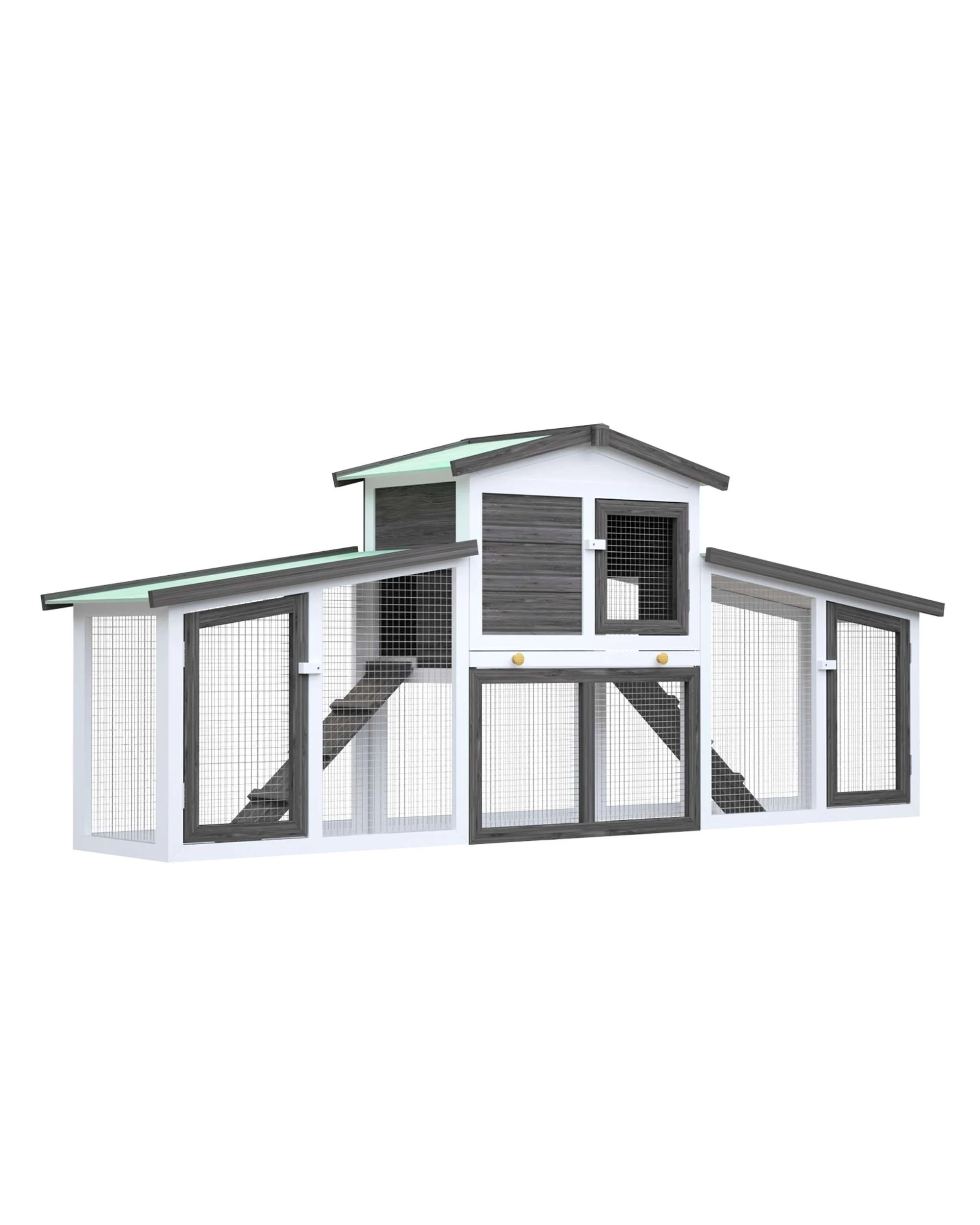 3 Advwin Chicken Coop Rabbit Hutch Extra Large Wooden Run Bunny Cage, 3 of 7