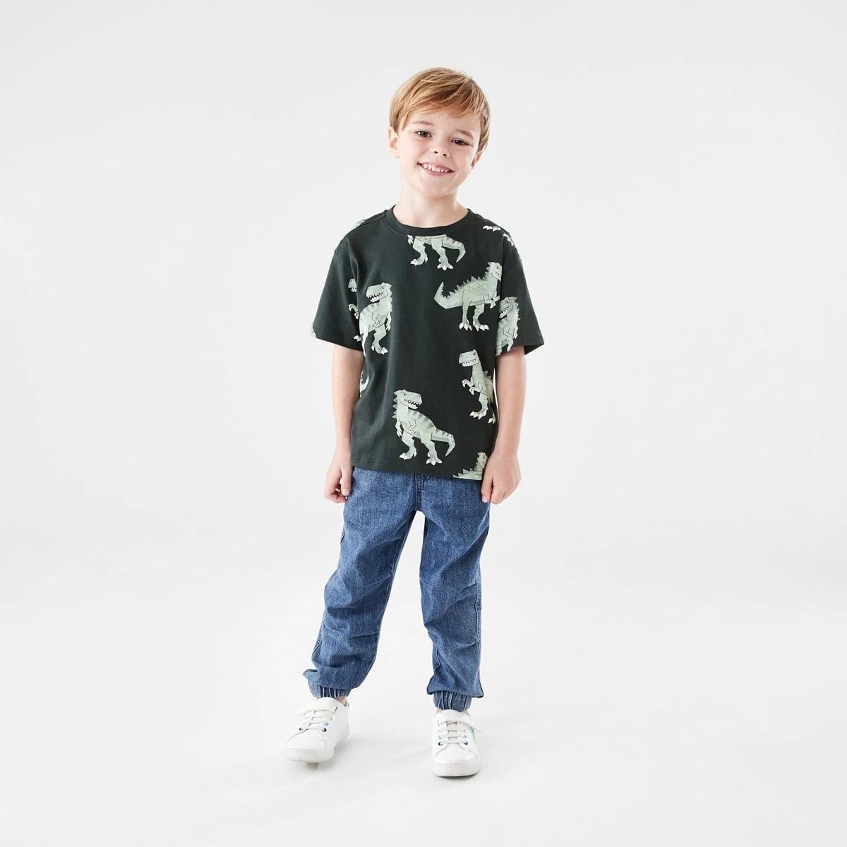 5 All Over Print T-shirt DINO DUDES WOODLAND GREY, 5 of 6