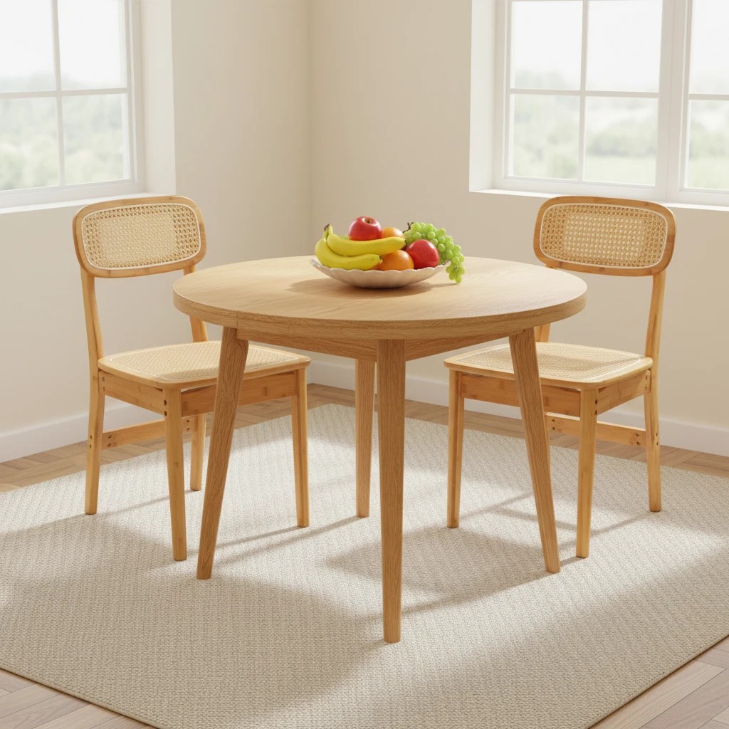 2 Costway 2x Rattan Dining Chairs Bamboo Dining Armless Chair Kitchen Table Seats - Natural, 2 of 4