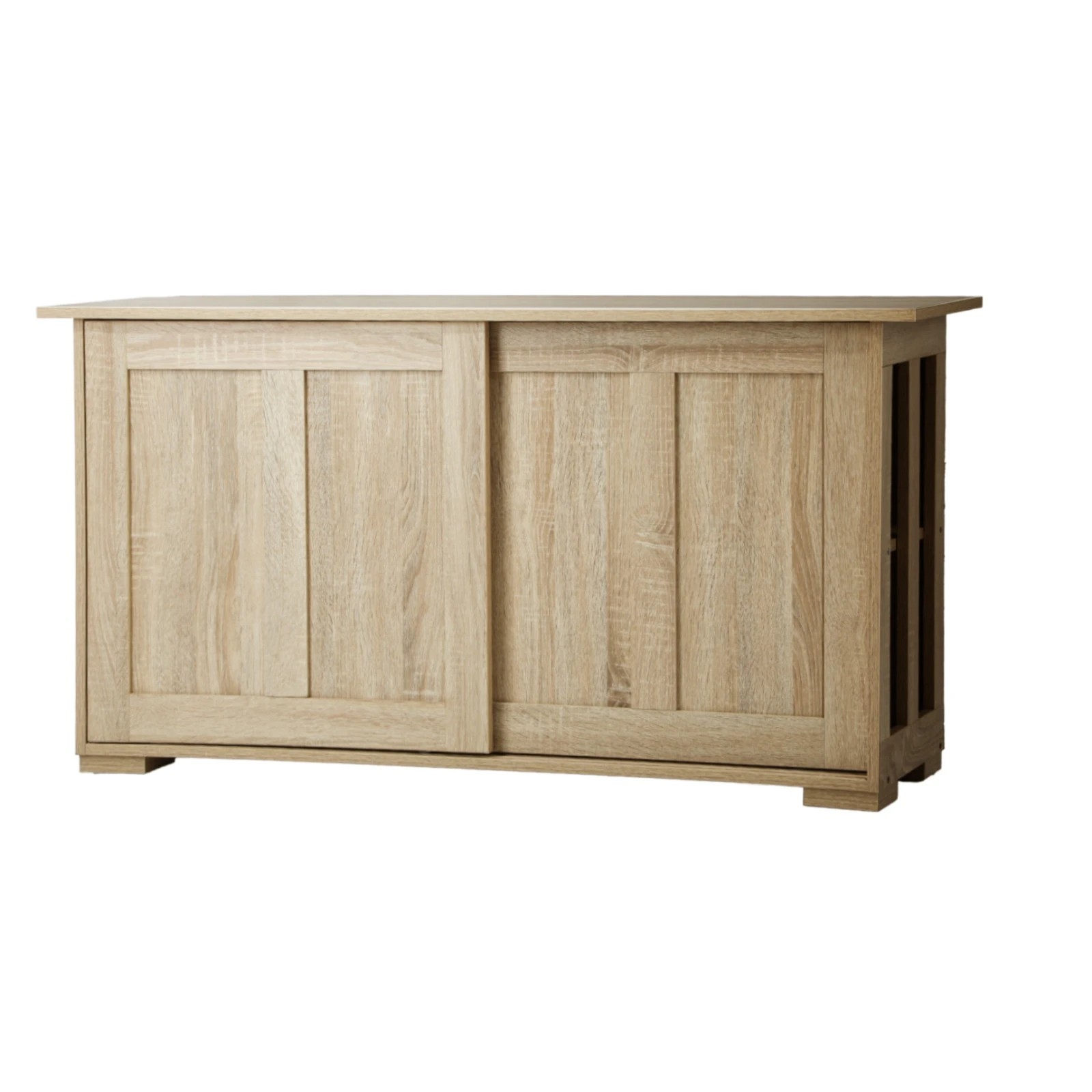 1 Oikiture Buffet Sideboard Cabinet Kitchen Cupboard Sliding Doors - Natural, 1 of 9