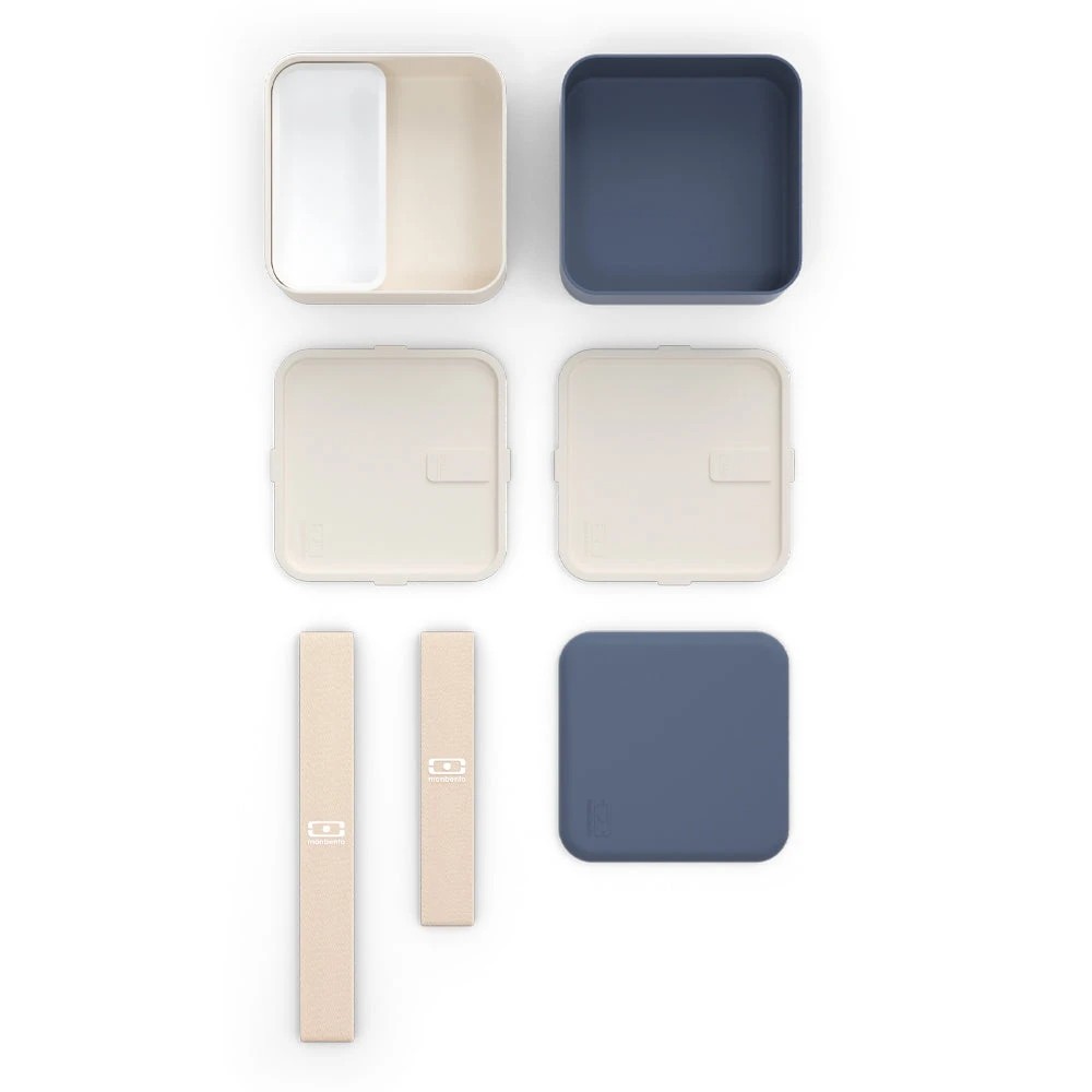3 Monbento Mb Square Bento Box Natural - Blue - Blue, 3 of 5