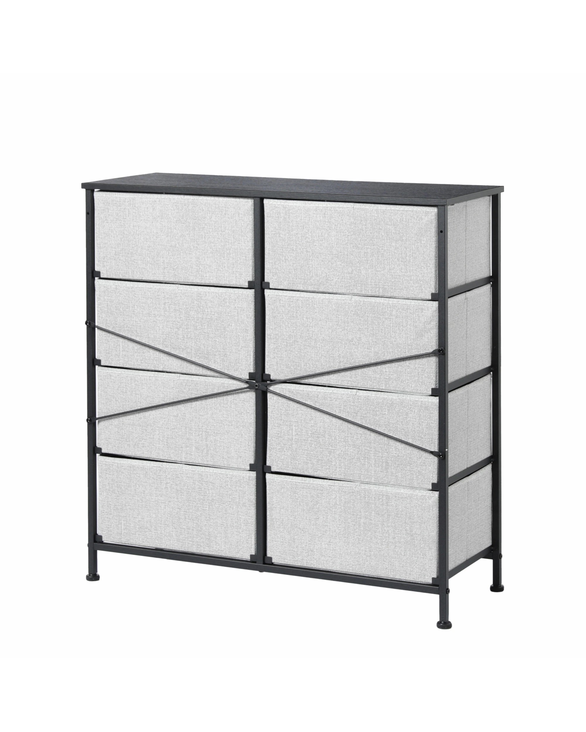 4 Sherwood Luna 8 Drawer Fabric Home Storage Dresser - Grey, 4 of 8