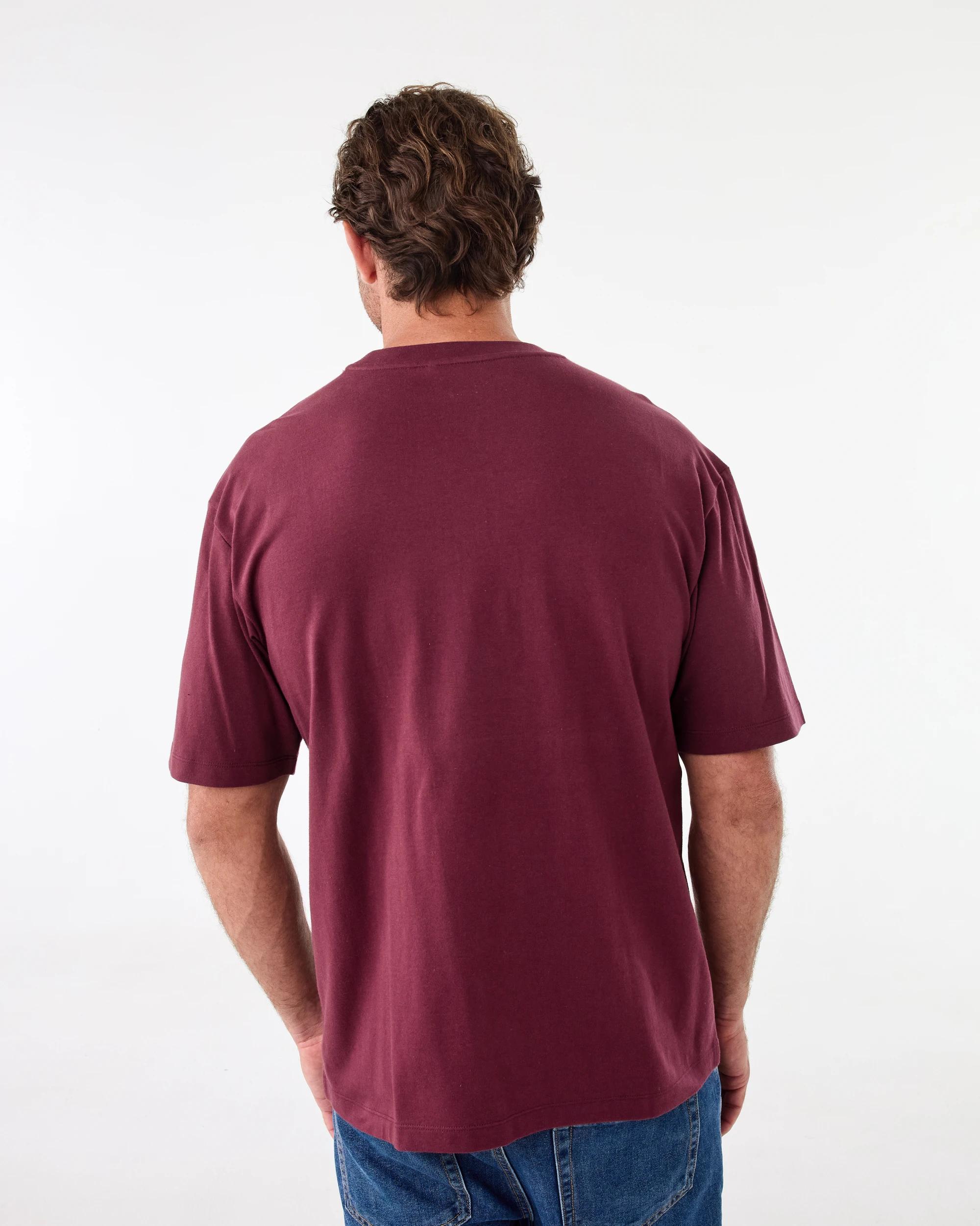 3 Oversized Heavyweight T-shirt Red Royale, 3 of 6