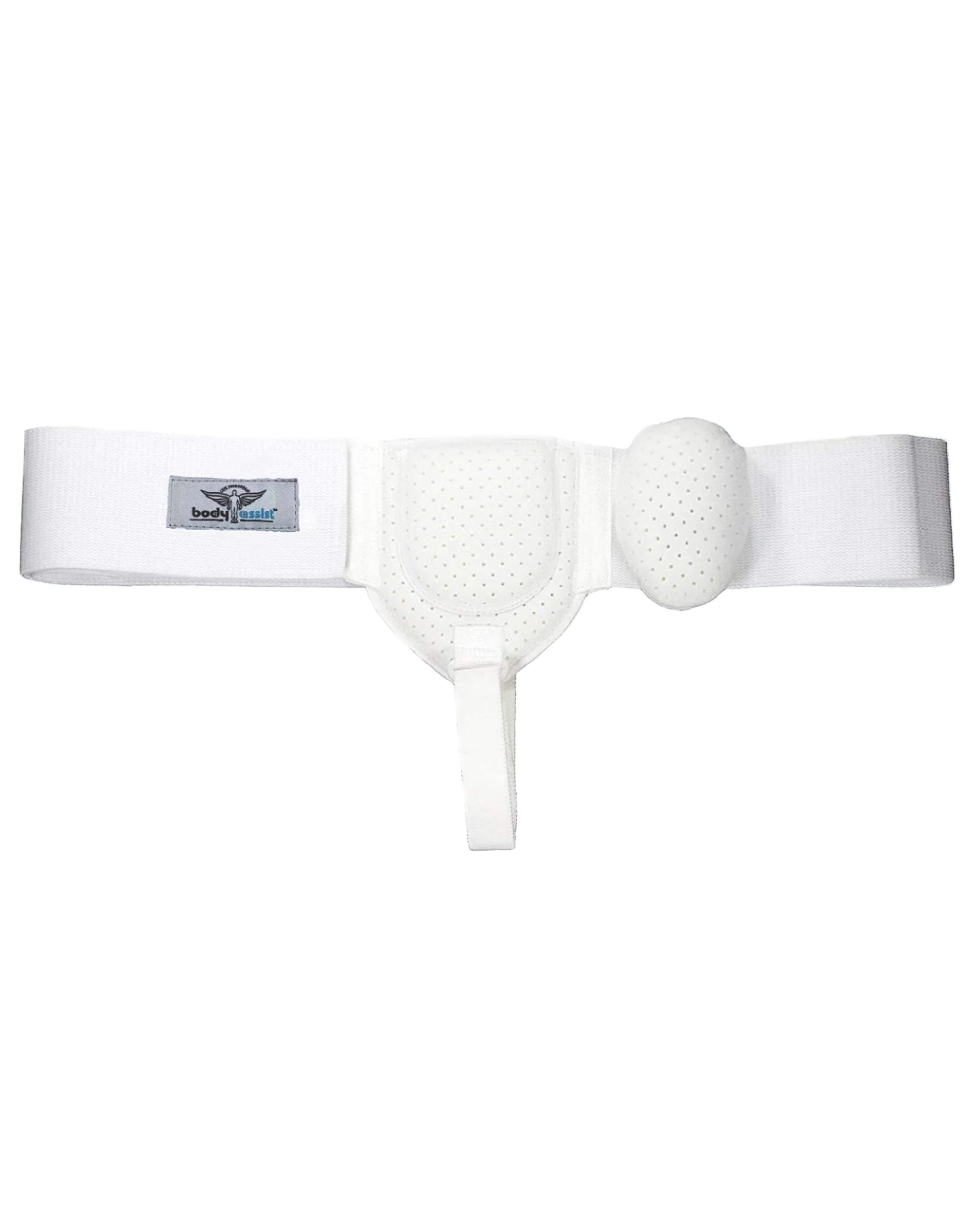 1 Bodyassist Hernia Support Truss Lightweight Cotton Compression LGE XLG - White, 1 of 6