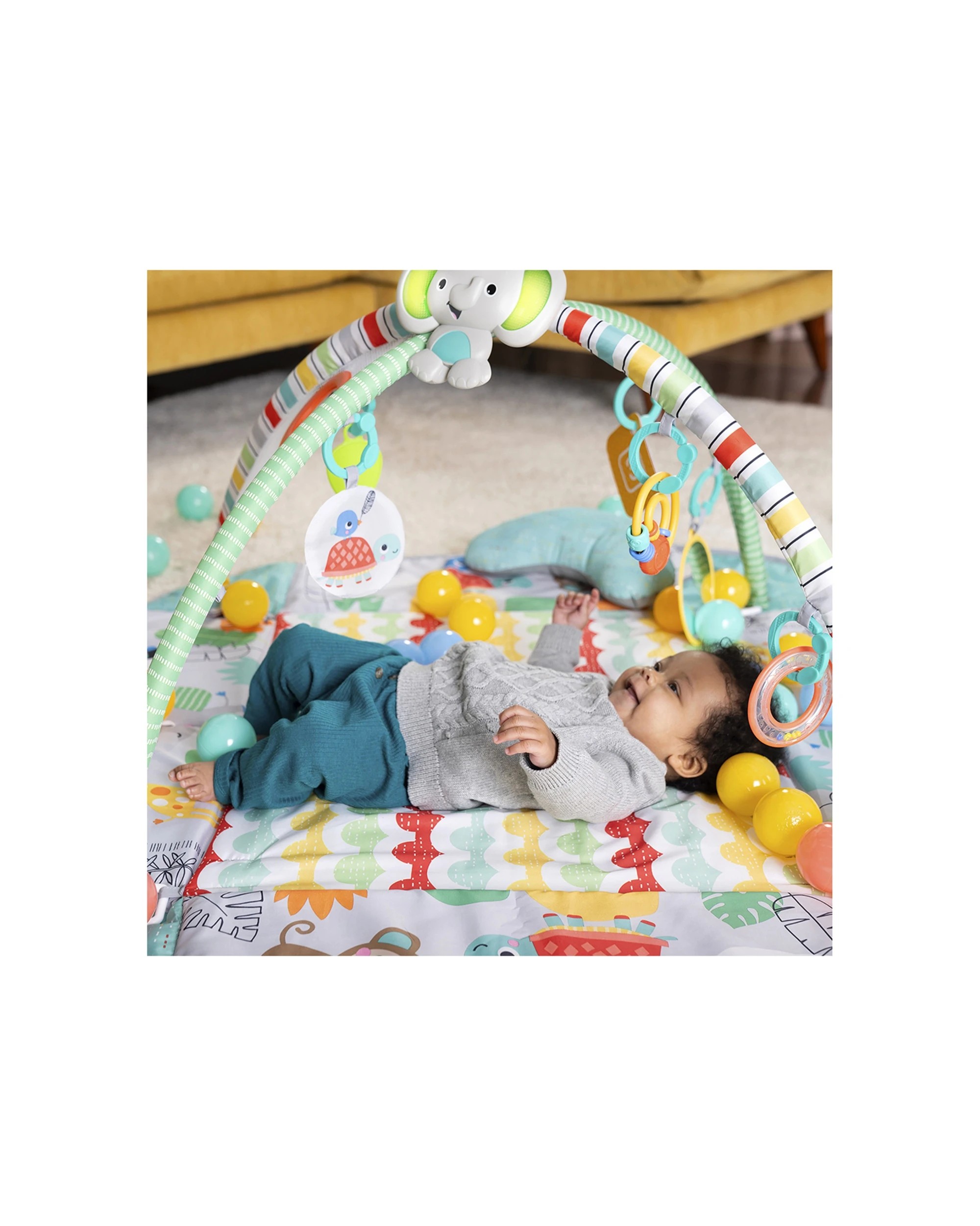 8 Bright Starts 5in1 Baby Your Way Play Mat Activity Gym Ball Pit Totally Tropical.
 - Multi, 8 of 9