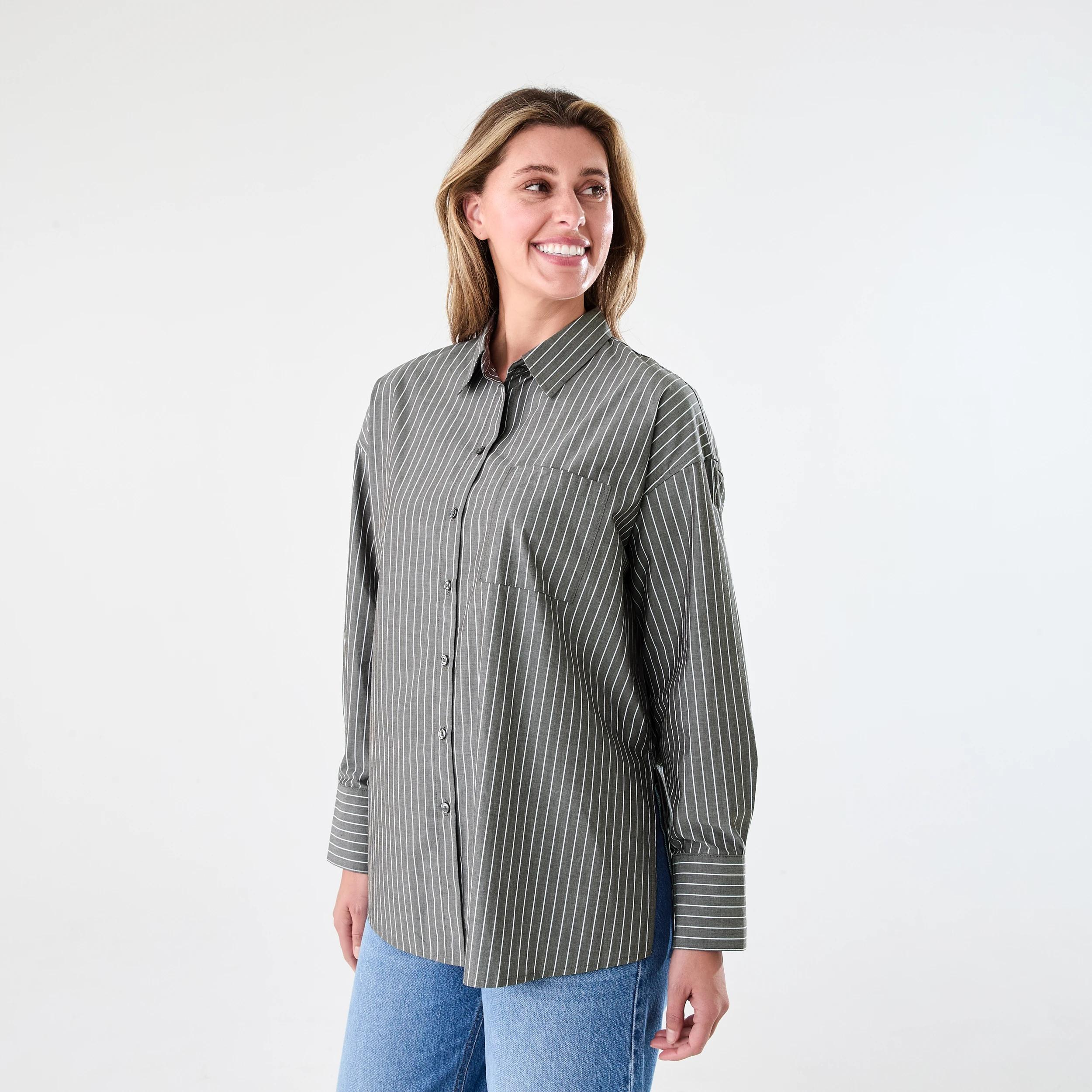 2 Long Sleeve Resort Shirt STRIPE MELTED CHOCOLATE, 2 of 8