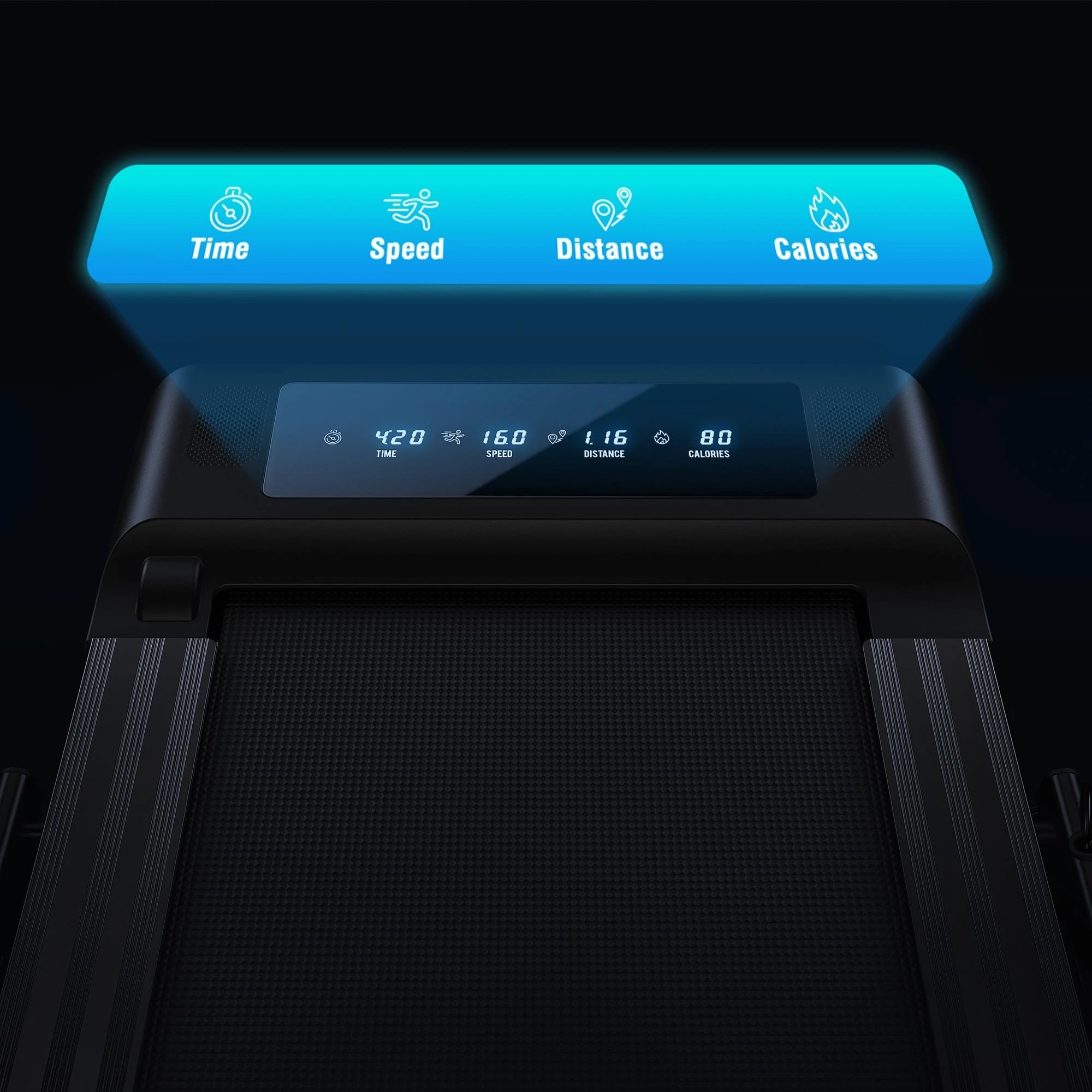 4 Black Lord Treadmill 2 IN 1 Electric Walking Pad 400mm Hydraulic Foldable - Black, 4 of 9