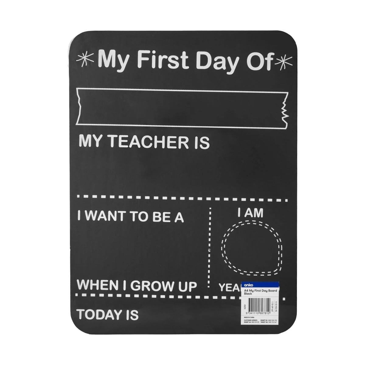 5 A4 My First Day Board - Black, 5 of 5