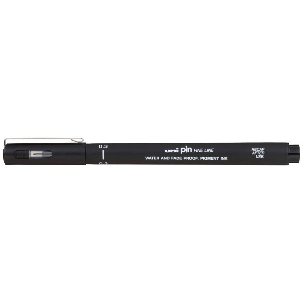 1 UNI Pin 0.3mm Fineliner Black, 1 of 2