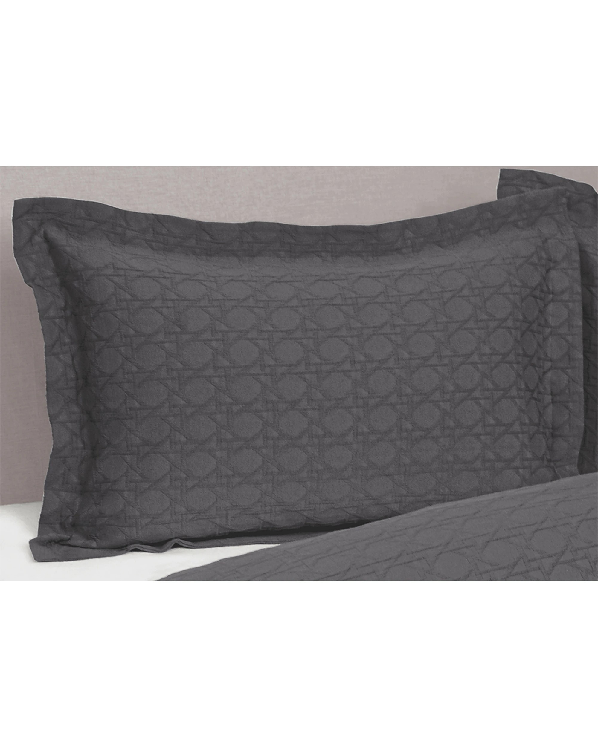 1 Jason Commercial Villa Matelasse Pillow Sham Slate 48x73cm - Multi, 1 of 1