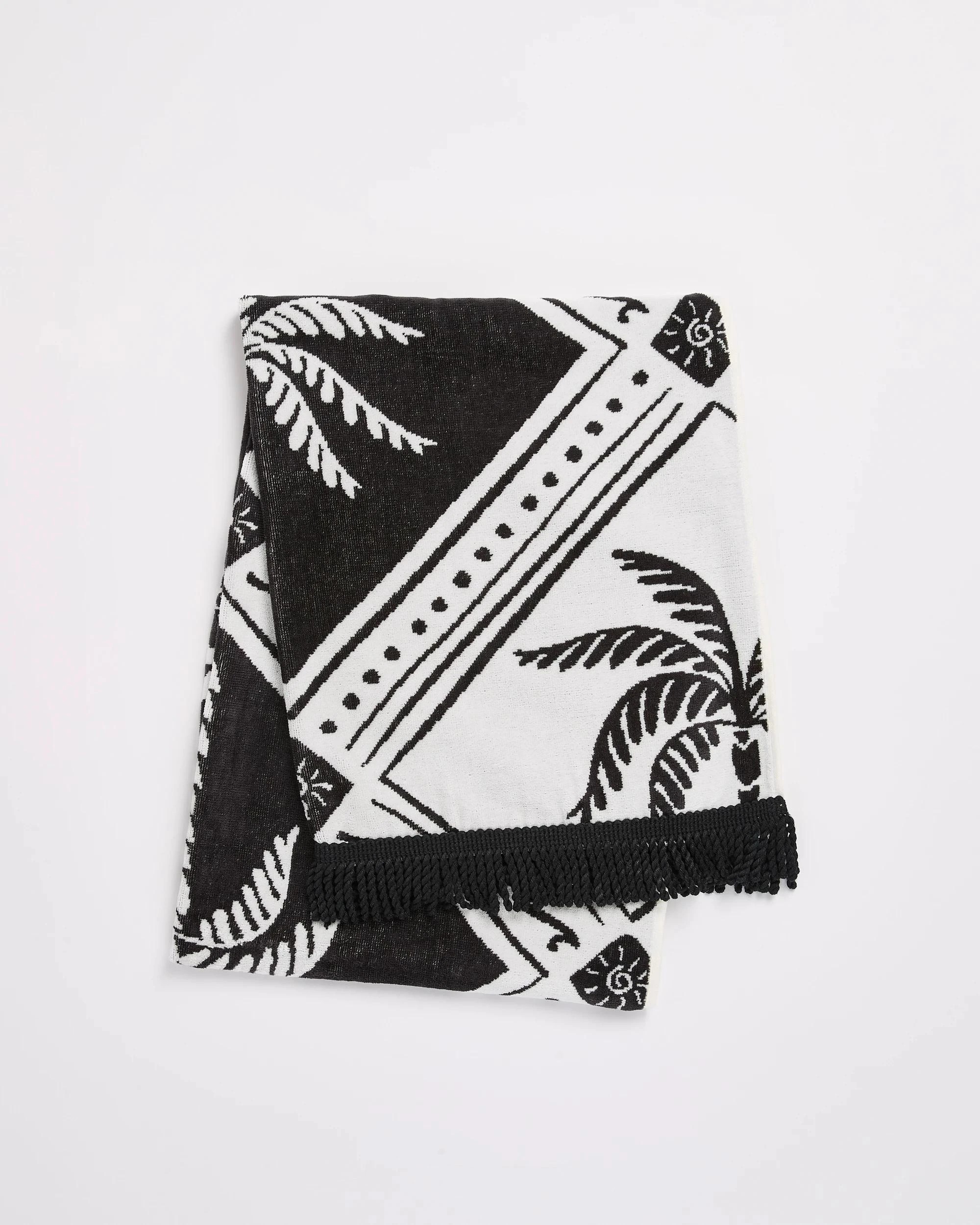 1 Target Australian Cotton Kids Beach Towel - Palm Tree - Black, 1 of 2