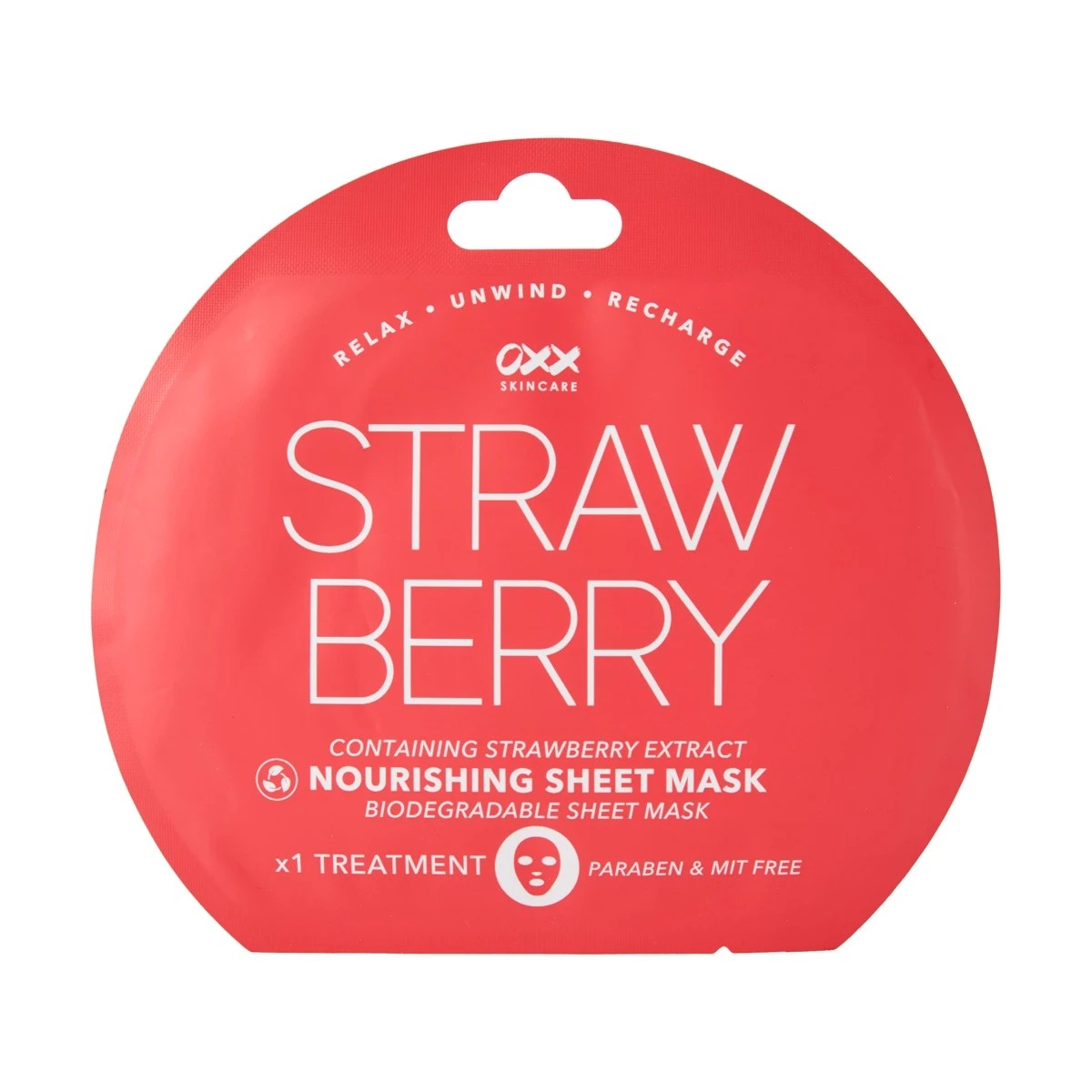 1 OXX Skincare Nourishing Sheet Mask 20ml - Strawberry Extract, 1 of 2