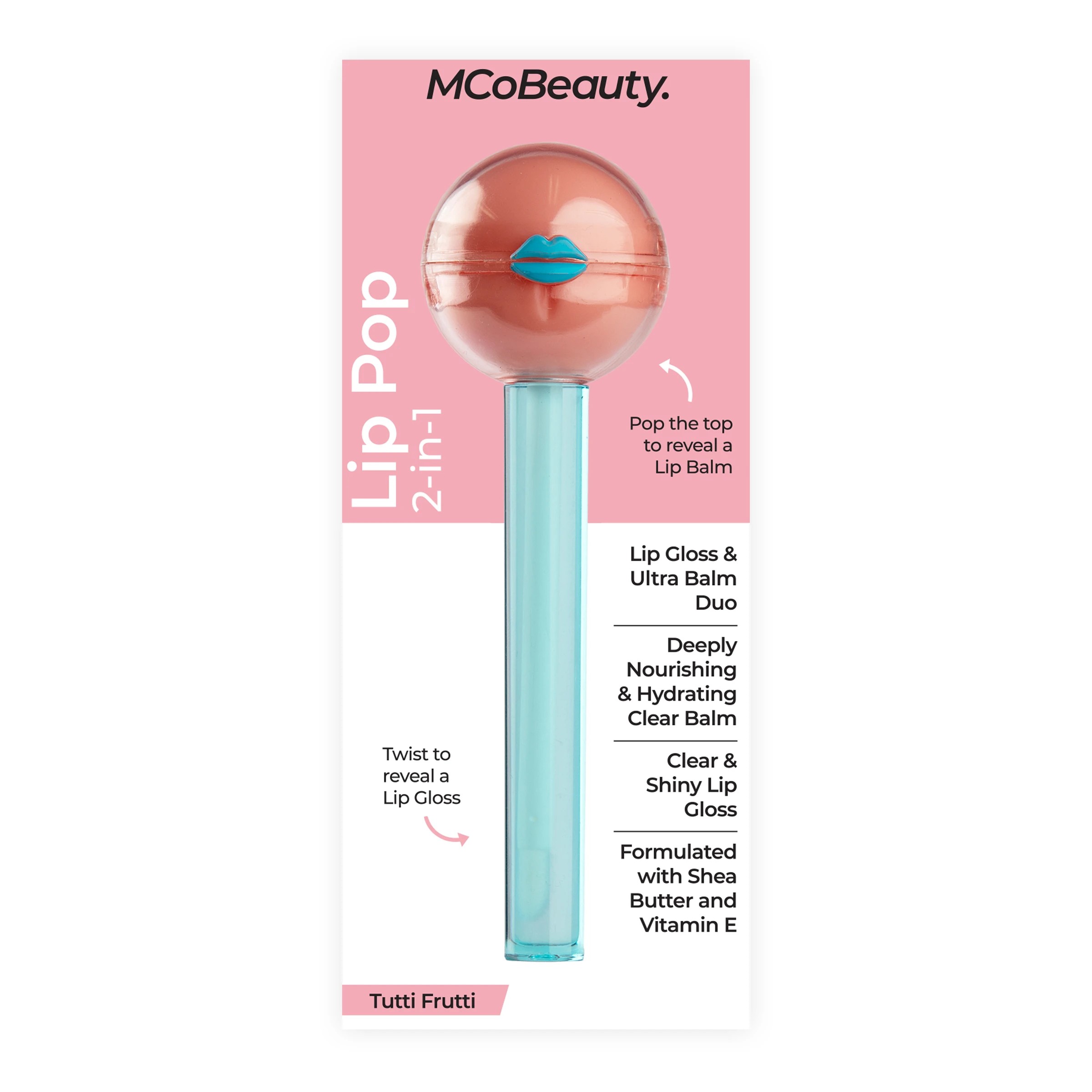 1 MCoBeauty Lip Pop 2-in-1 Lip Gloss & Ultra Balm - Tutti Frutti, 1 of 6