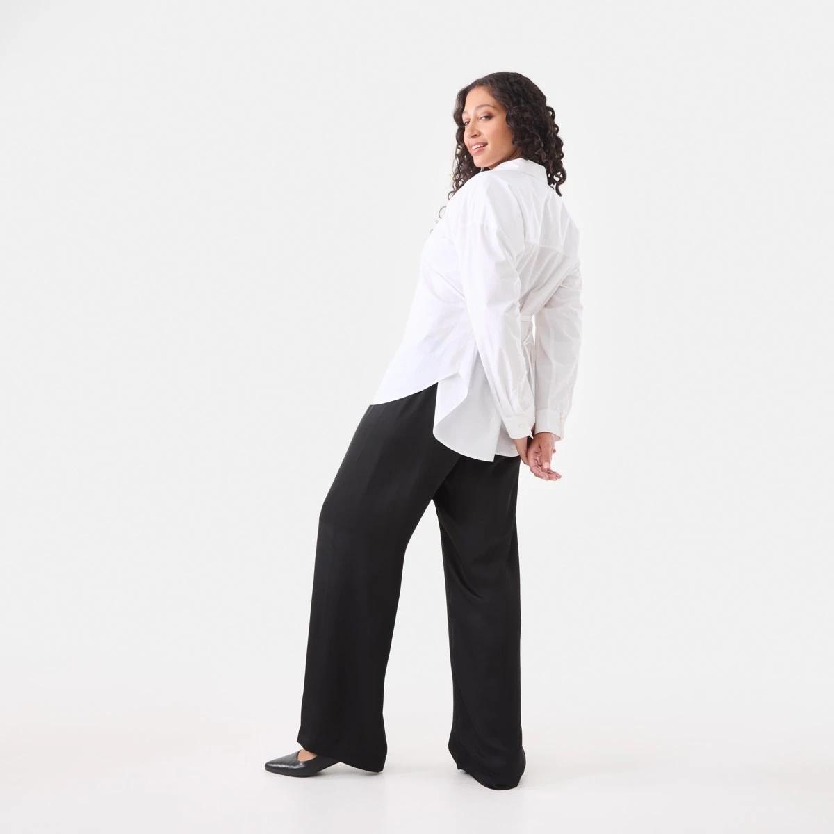3 Long Sleeve Tie Back Detail Shirt White, 3 of 8