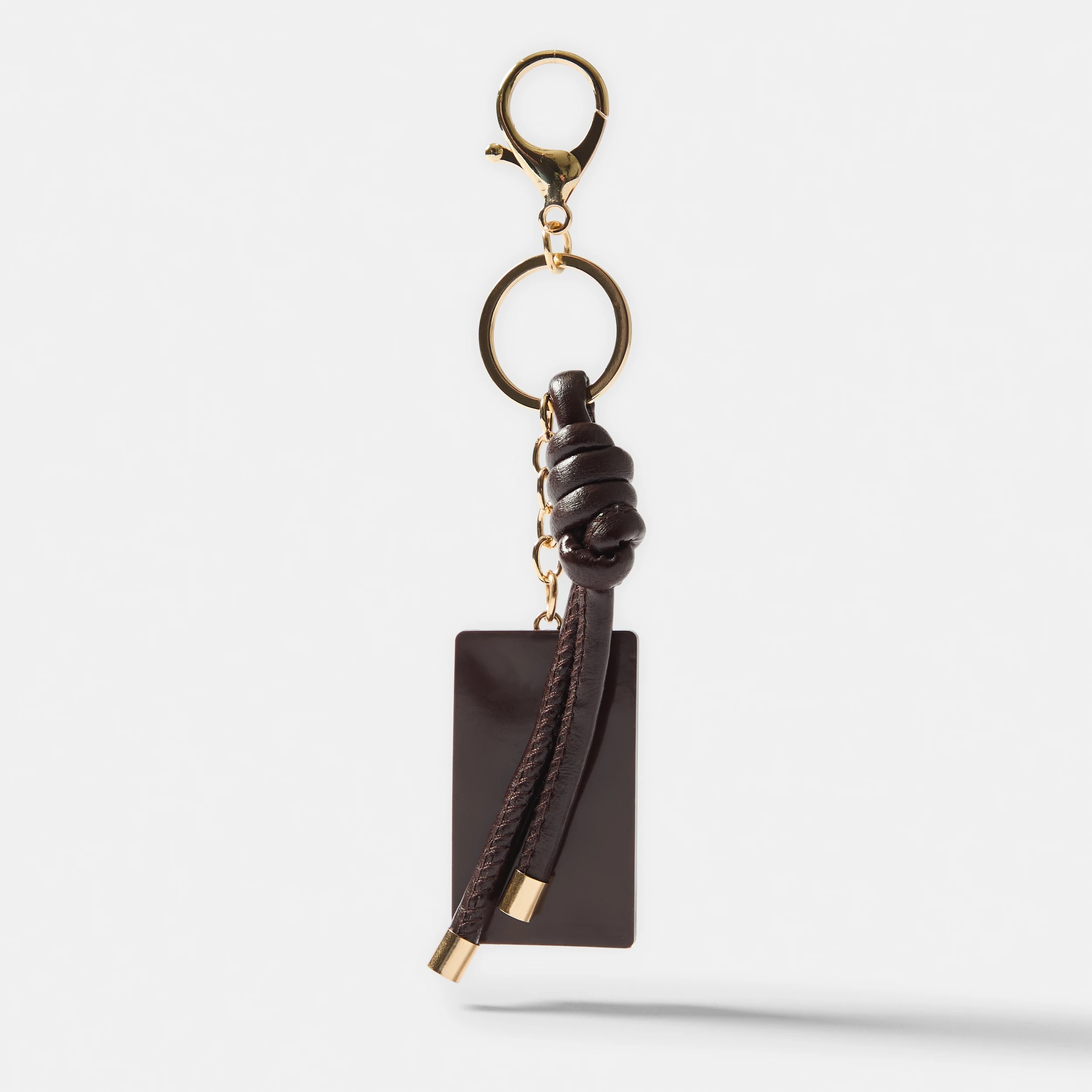 3 Chocolate Bag Charm Keyring - Brown and Gold Tone, 3 of 5