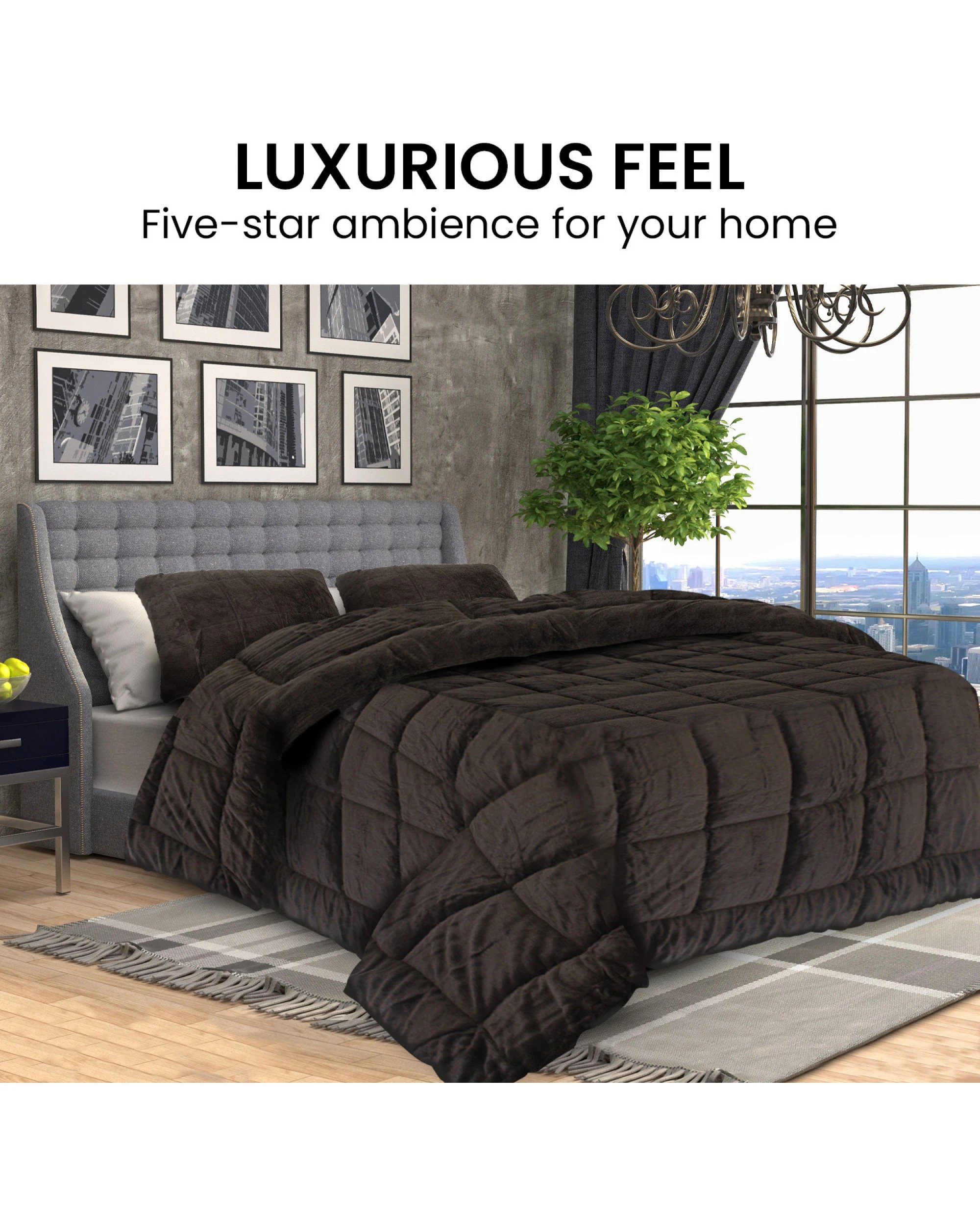 10 Laura Hill 600gsm Faux Mink Comforter Quilt Duvet Doona
 - Queen Bed, 10 of 10