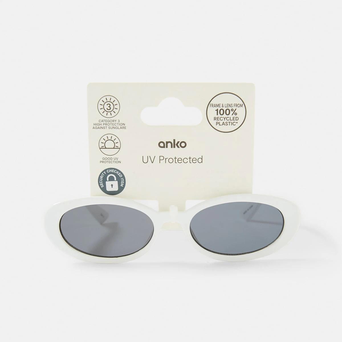 6 Oval Shape Sunglasses White2, 6 of 6