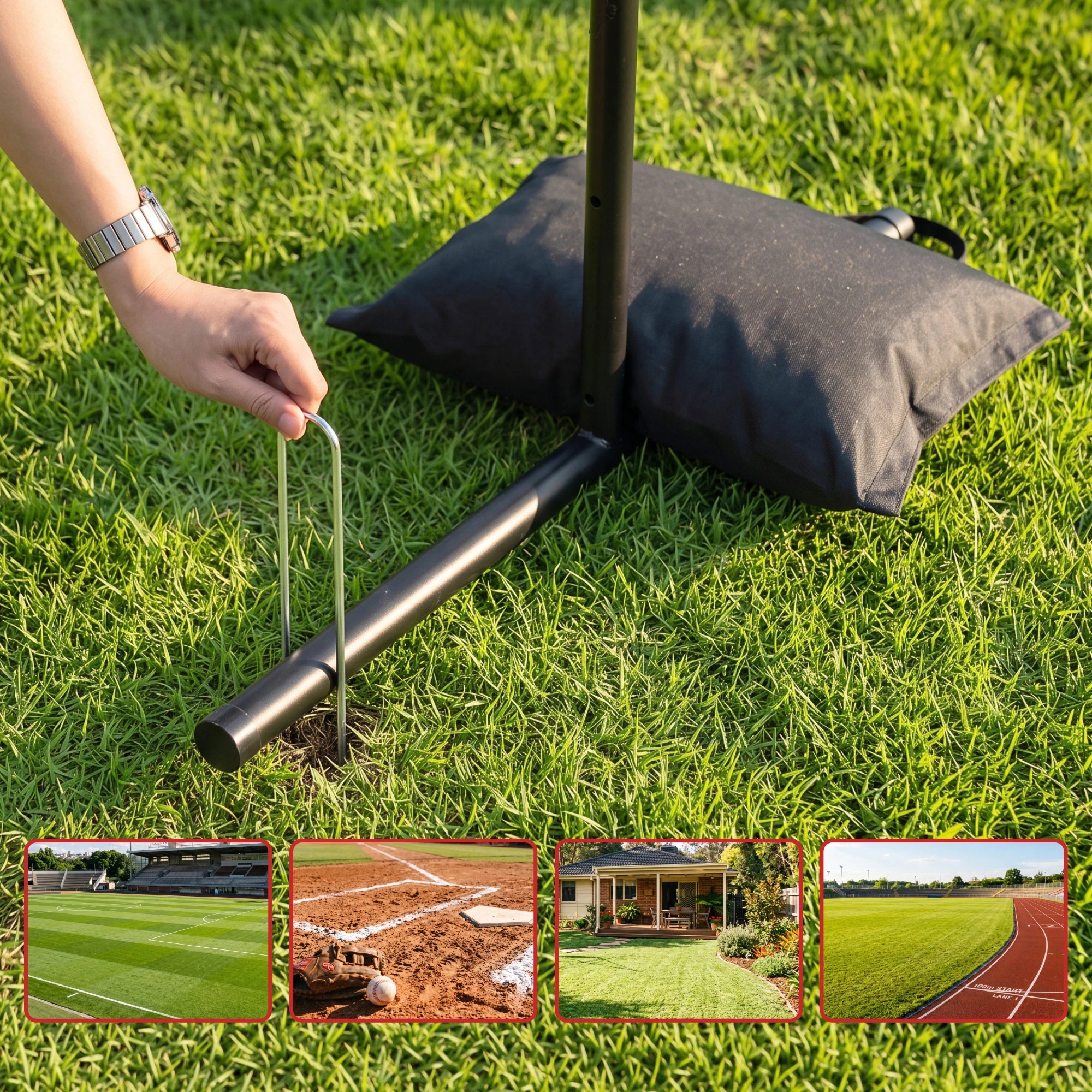 7 Everfit Baseball Pitching Net Training Target Softball Practice 9 Hole - Black, 7 of 9