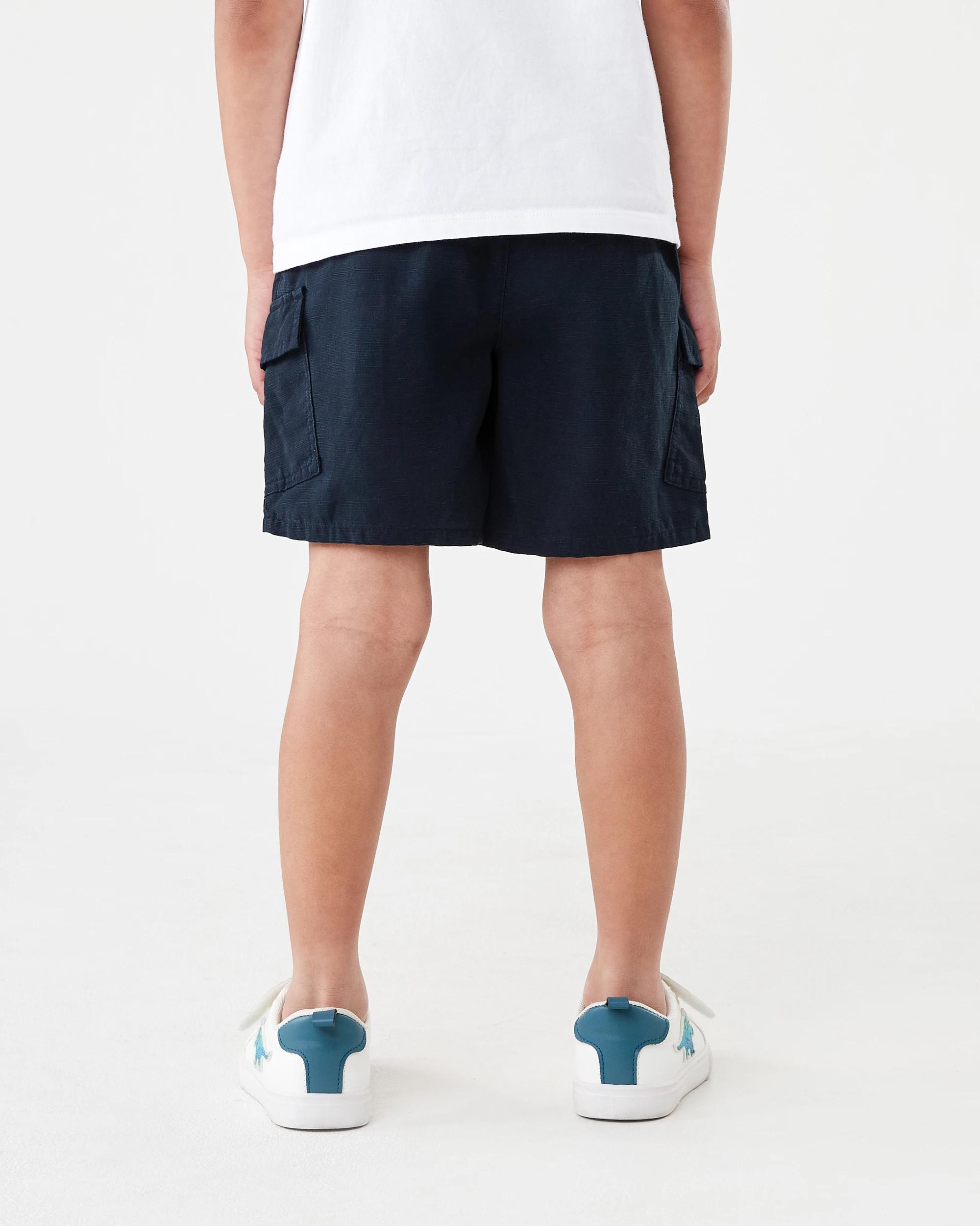 2 Linen Cargo Shorts Sky Cptn, 2 of 7