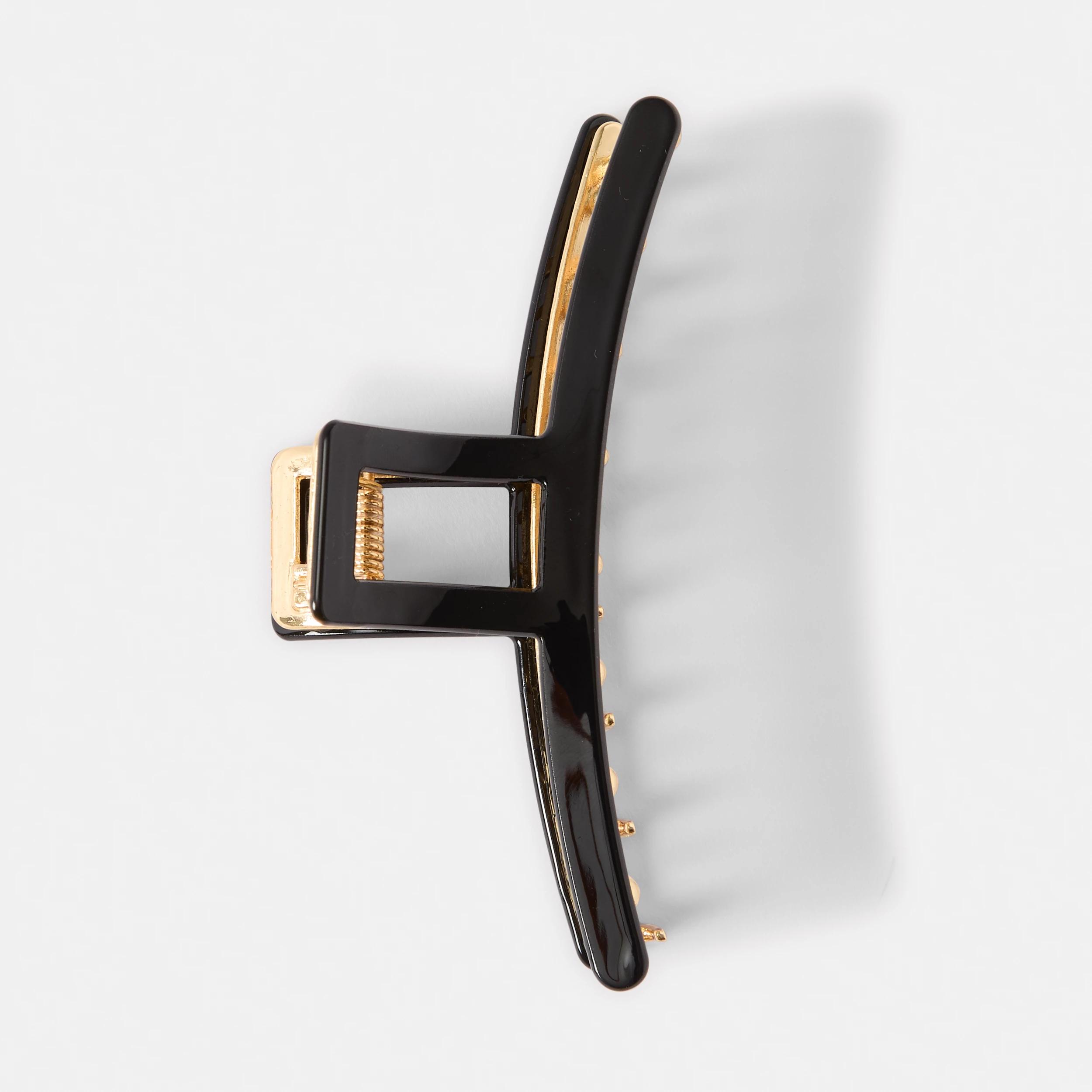 1 Black Resin Claw Hair Clip Black, 1 of 4