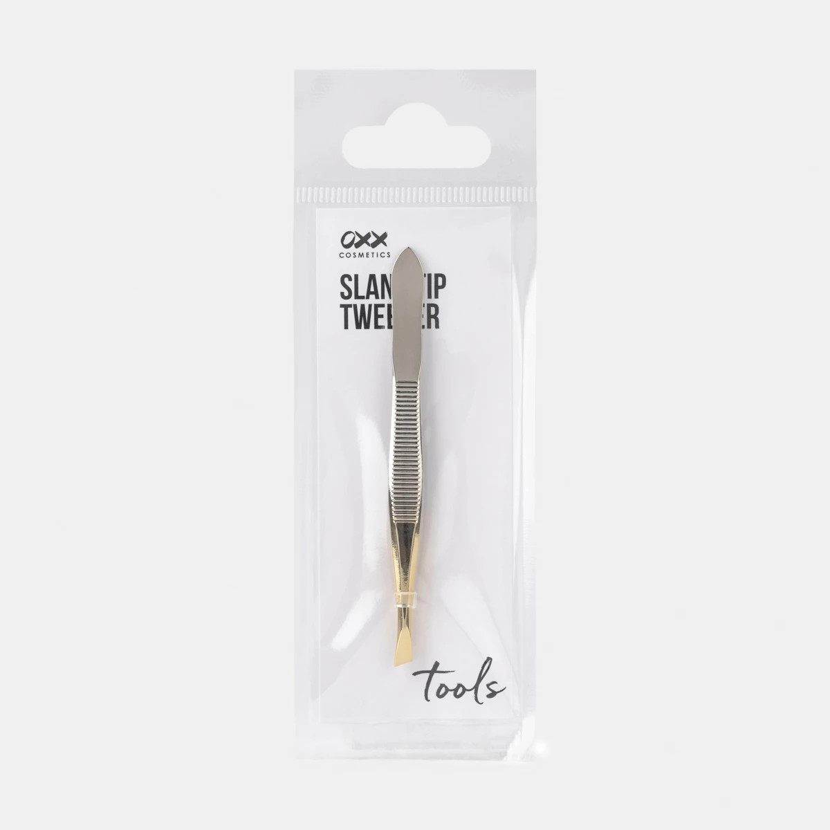 1 Gold Look Plated Slant Tip Tweezers, 1 of 4