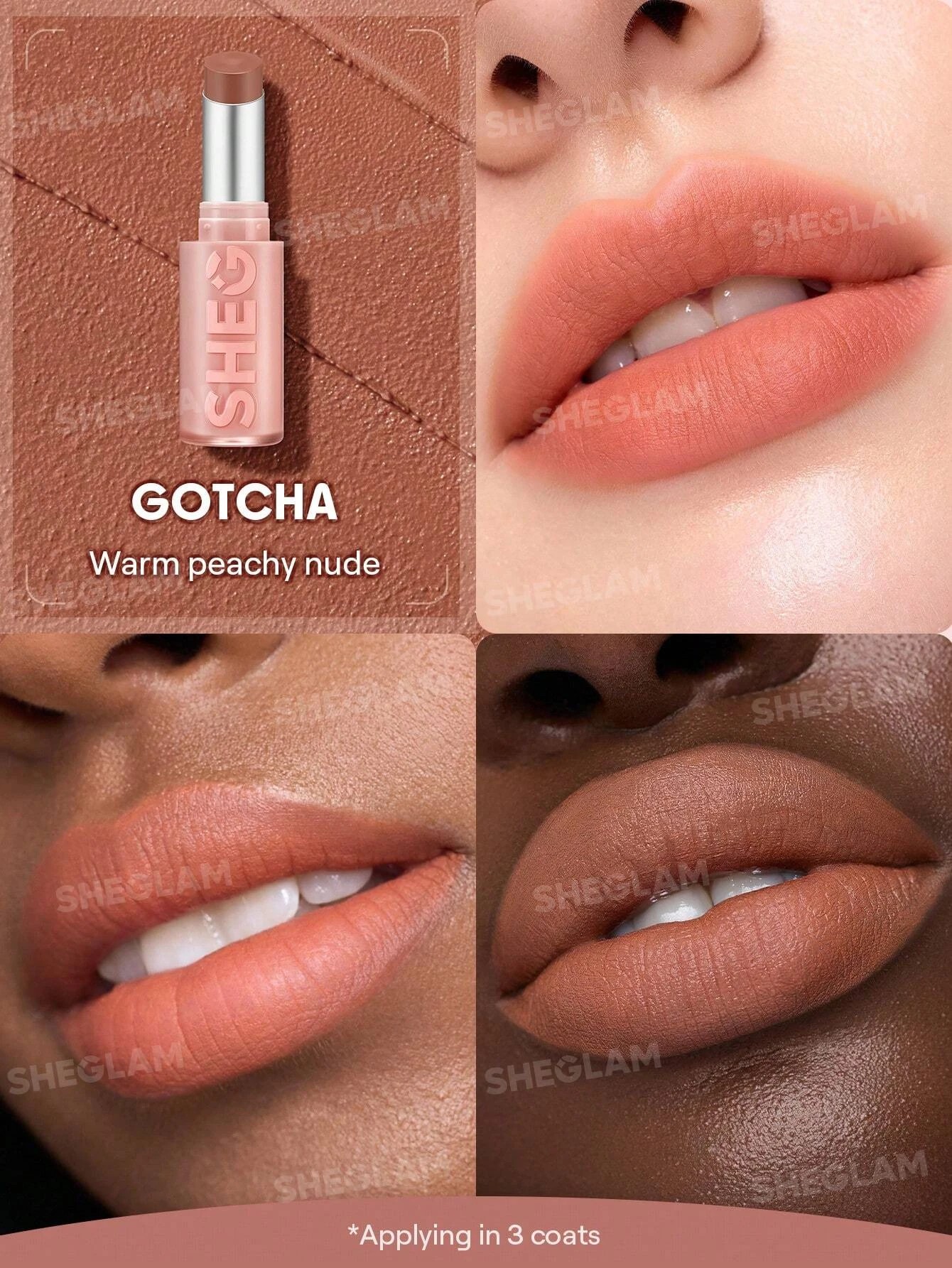 4 SHEGLAM Lip Veil Cushion Lightweight Lipstick - Gotcha, 4 of 7