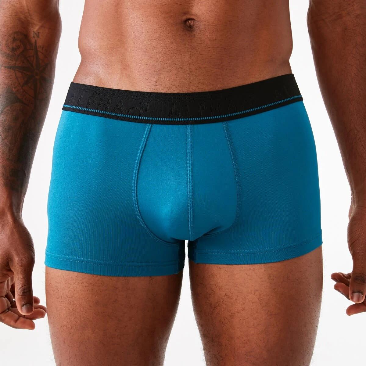 4 3 Pack Stay Fresh Plain Trunks Fresh Blue, 4 of 8