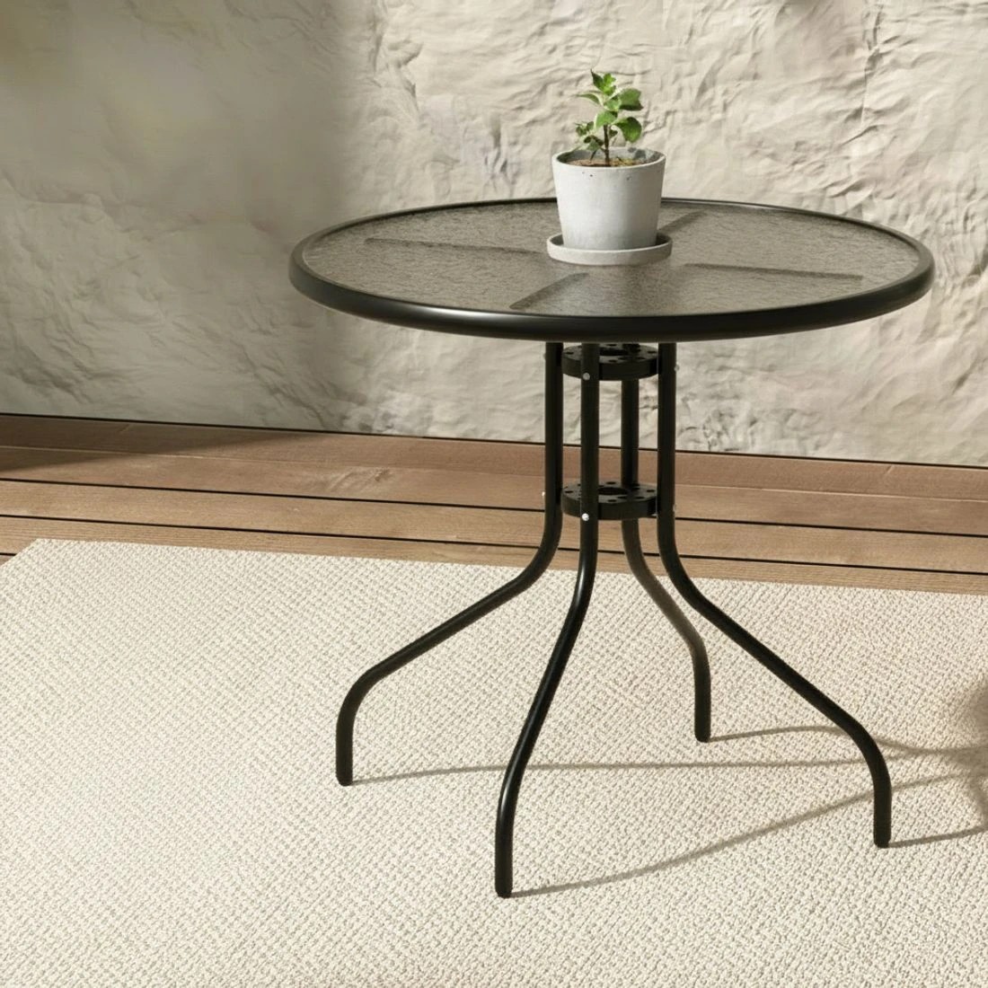 5 Gardeon Outdoor Dining Set Table and Chairs Patio Garden Furniture Bistro - Black, 5 of 5