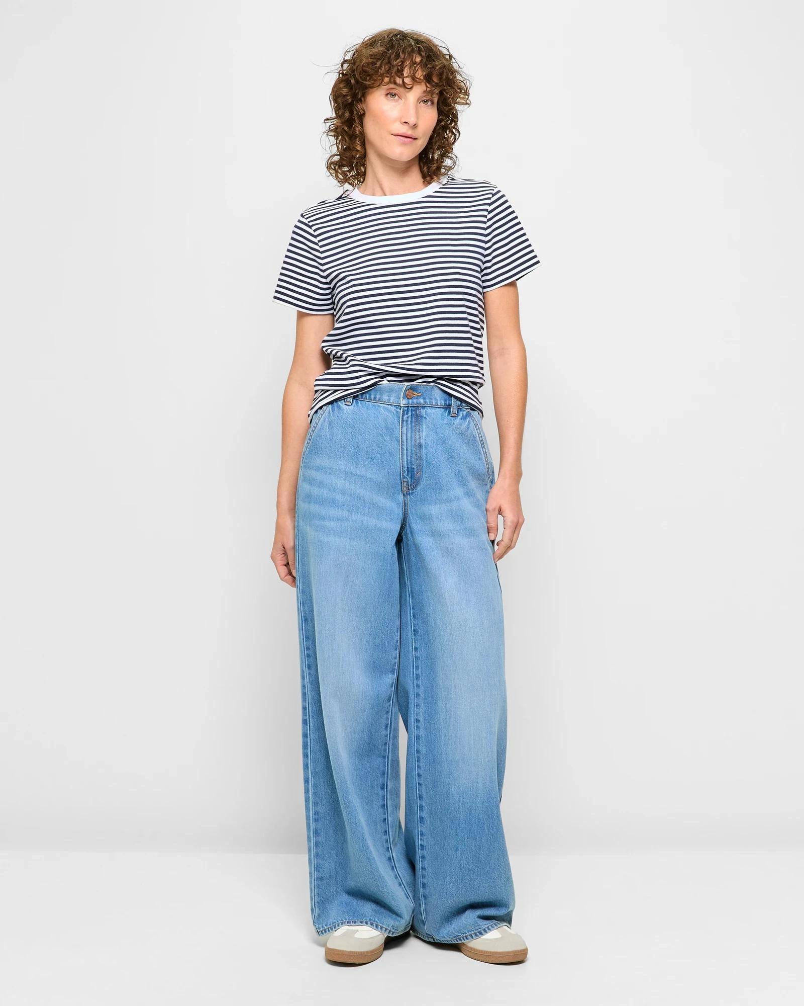 2 Target Australian Cotton Interlock Neat T-Shirt NAVY / WHITE STRIPE, 2 of 5