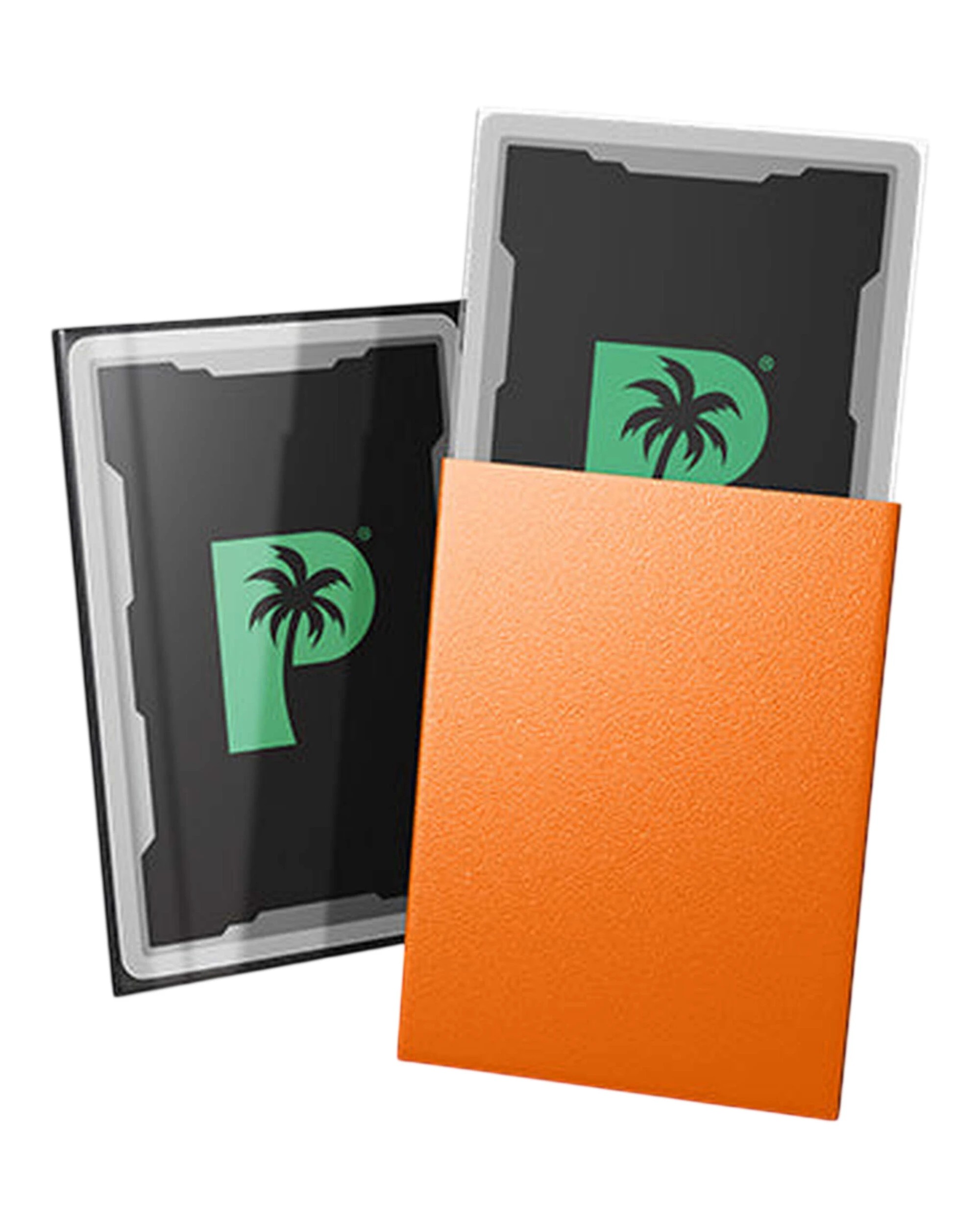 2 Palms Off Gaming Palms Off Standard 100pc Blackout Deck Sleeves Orange, 2 of 3