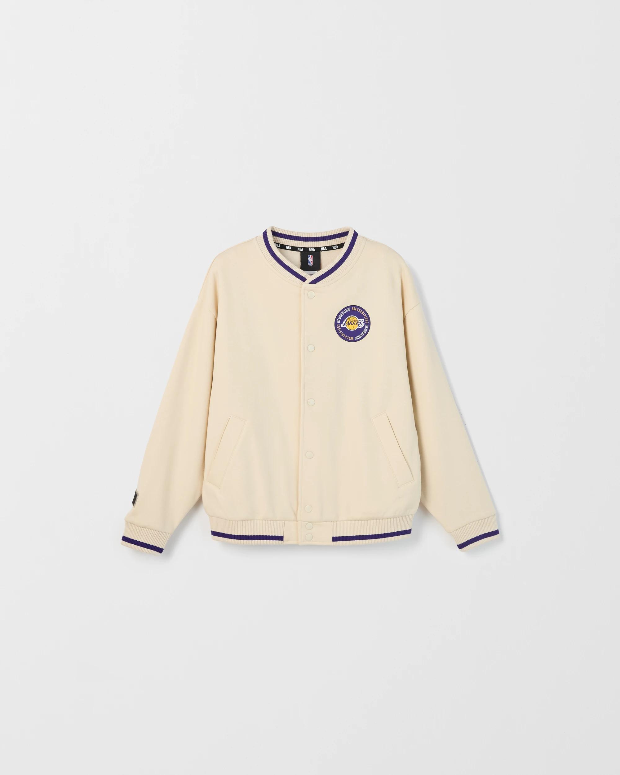 6 NBA Australian Cotton Blend Varsity Jacket NEUTRAL, 6 of 7