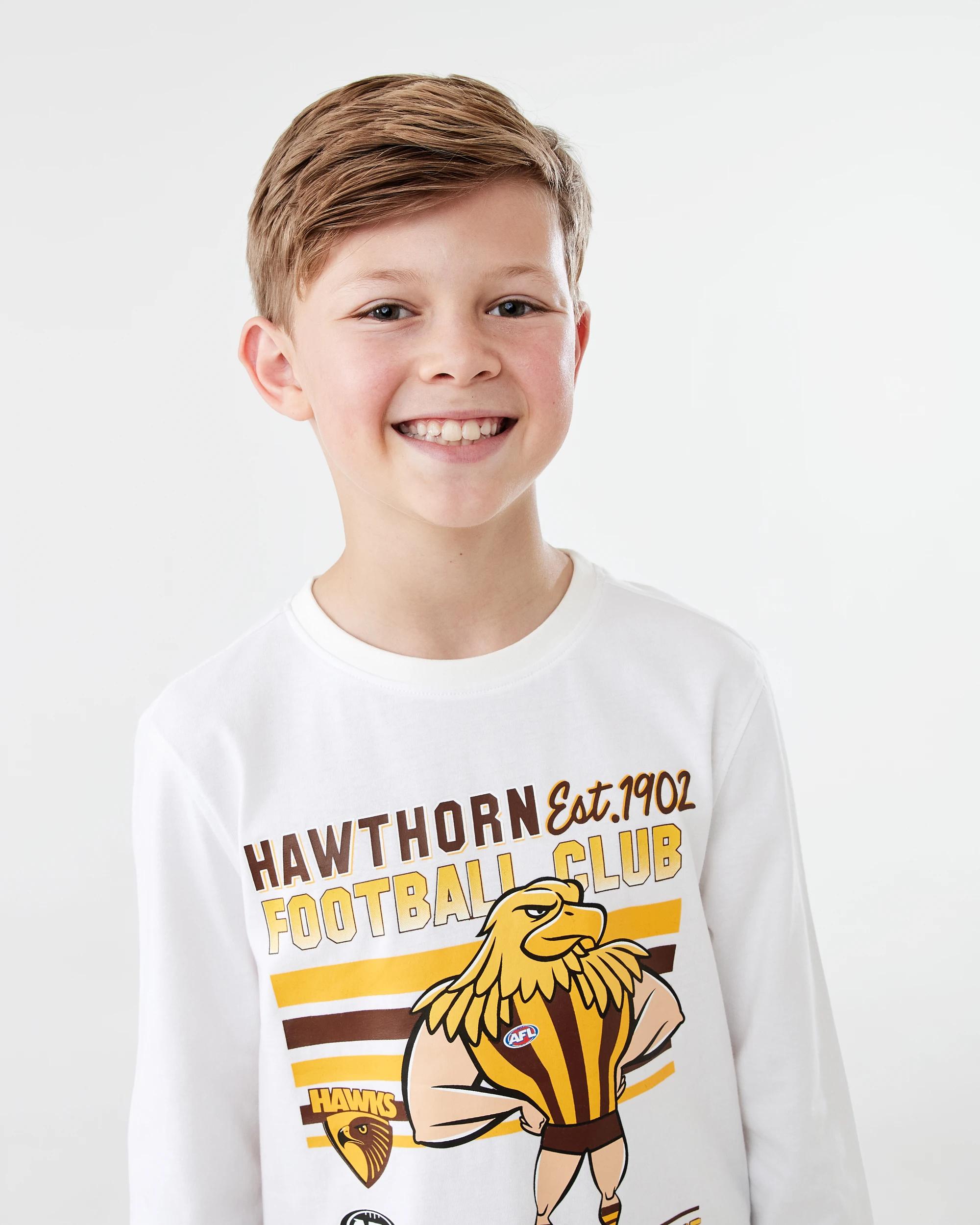 3 Official AFL Kids Pyjama Set Hawthorn, 3 of 6