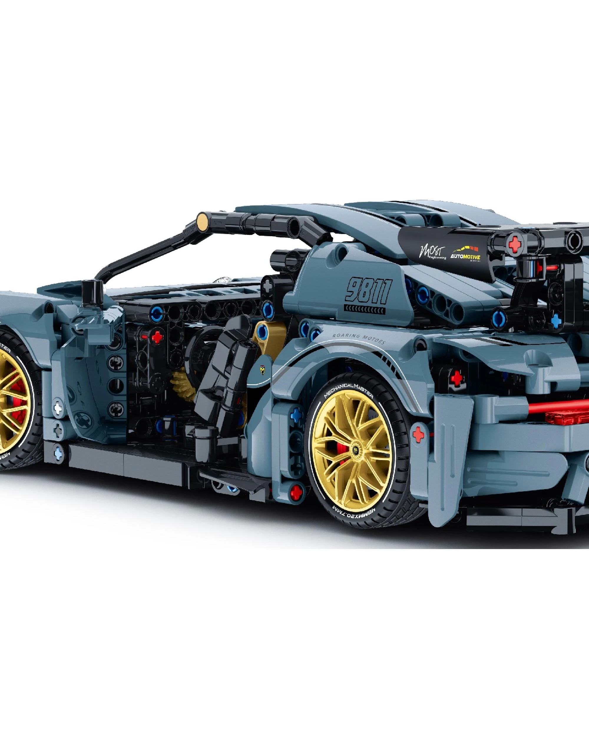 2 iM.Master Mechanical Master 1:14 Scale Super Car Blue 1221 Piece Model Kit - 9811 - Blue, 2 of 2