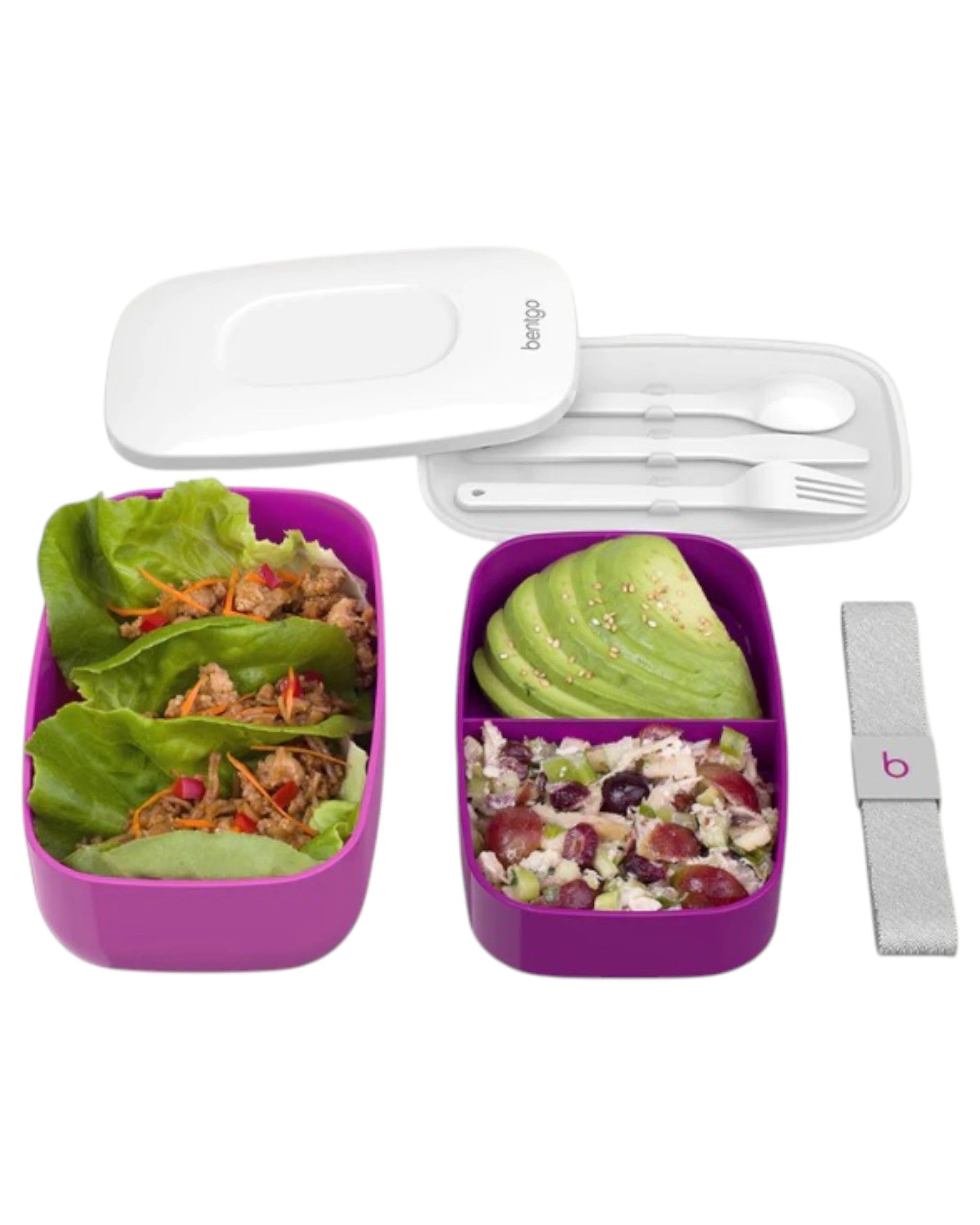 3 Bentgo All-In-One Lunch Box Container Storage - Purple, 3 of 6