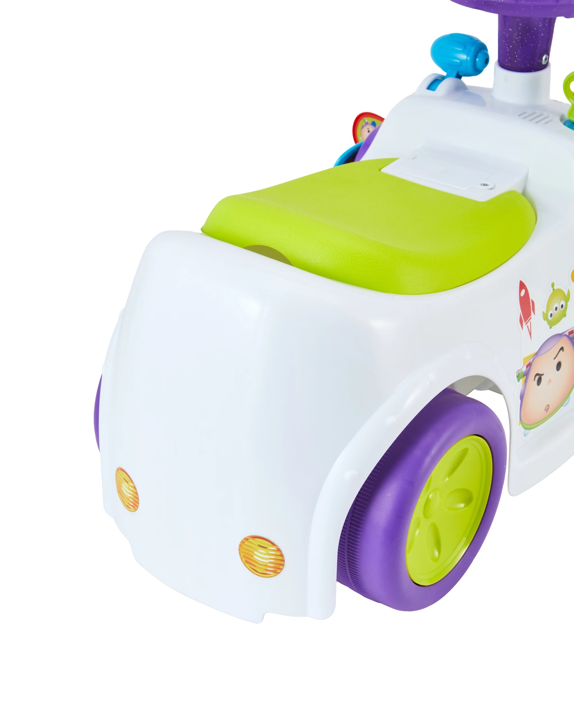 7 Kiddieland Disney Pixar Toy Story Zoom 'N' Go Buzz Activity Ride-On with Zoom Cars, 7 of 9