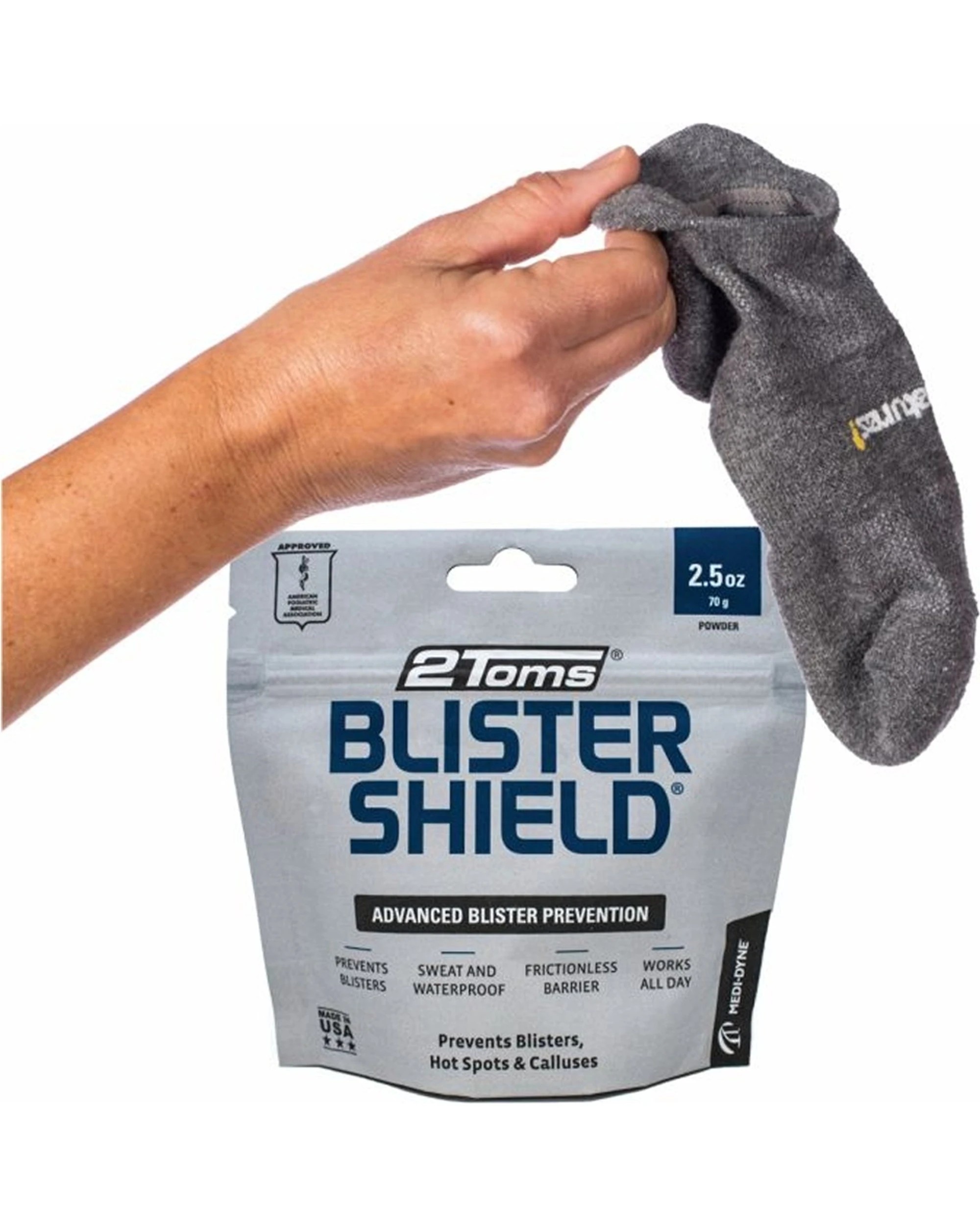 2 2Toms Blistershield Powder 70g Bag Advanced Blister Prevention - Multi - Multi, 2 of 4