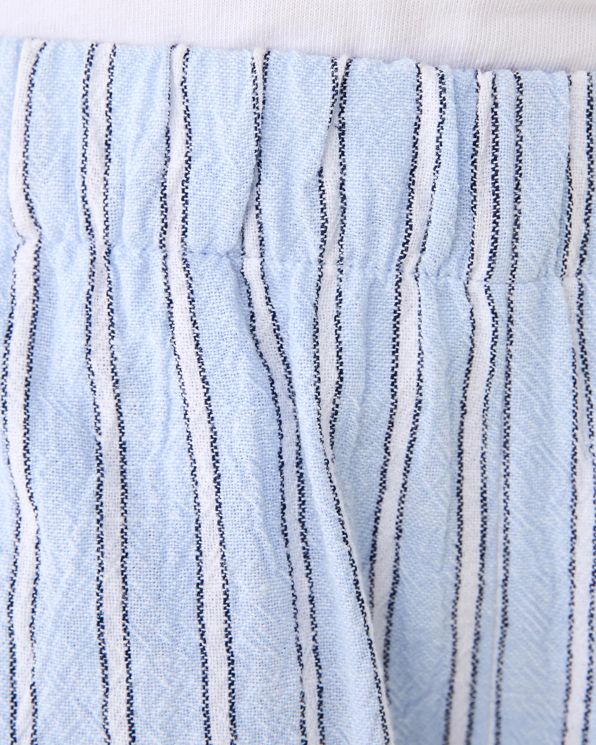 3 Woven Wide Leg Pants Blu Stripe, 3 of 6