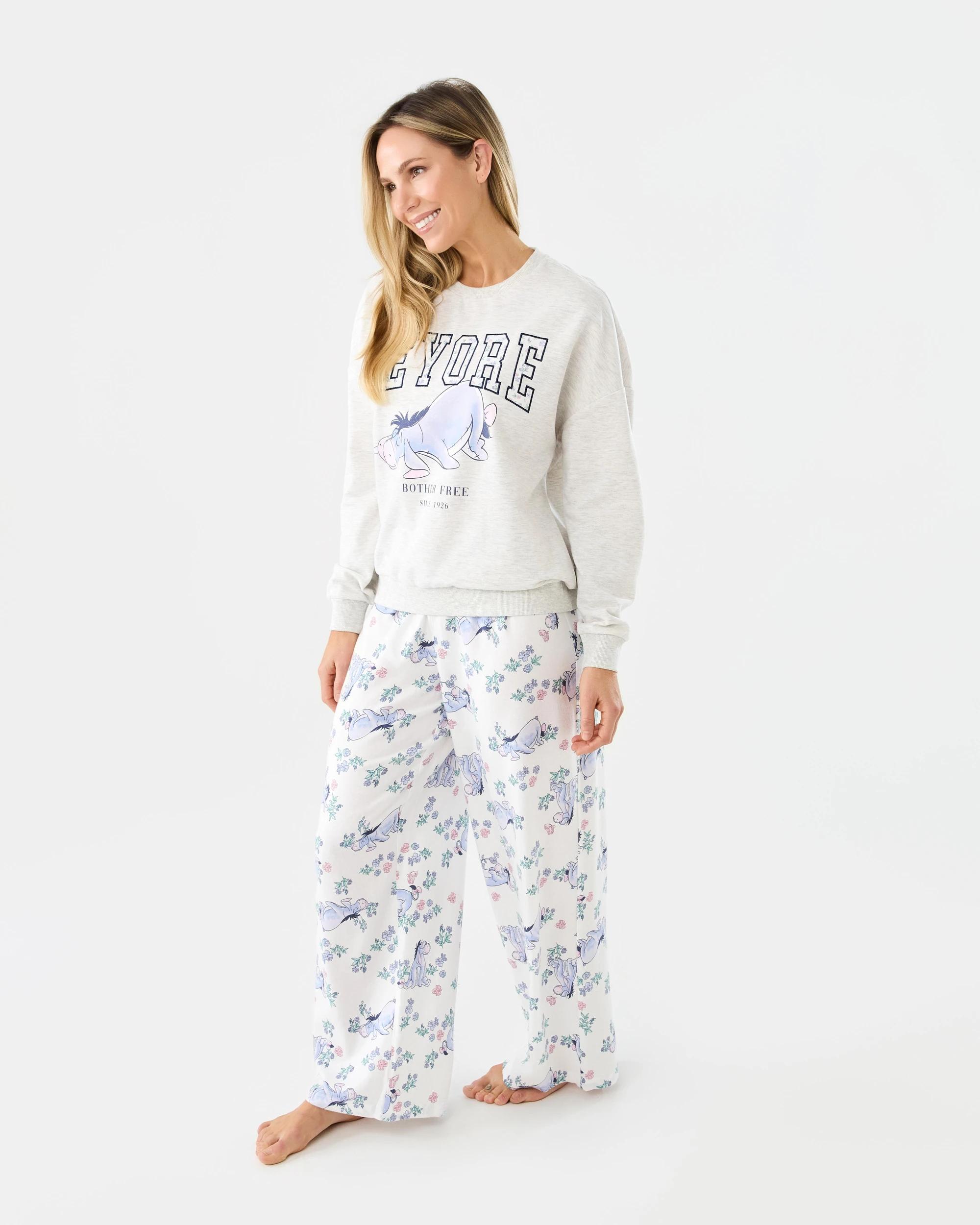 2 Eeyore License Sweatshirt and Flannel Pants Pyjama Set Eeyore Frl, 2 of 8